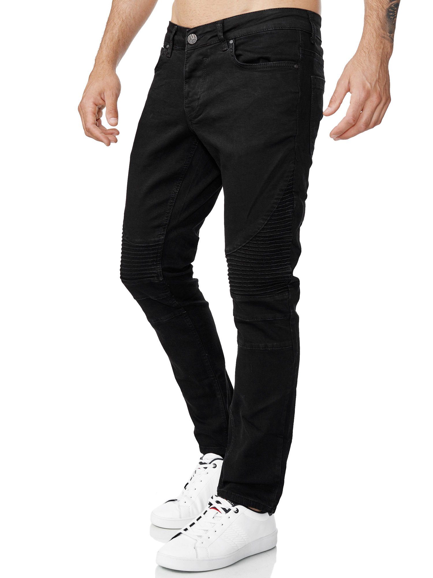 Tazzio Slim-fit-Jeans 16517 in cooler Biker-Optik