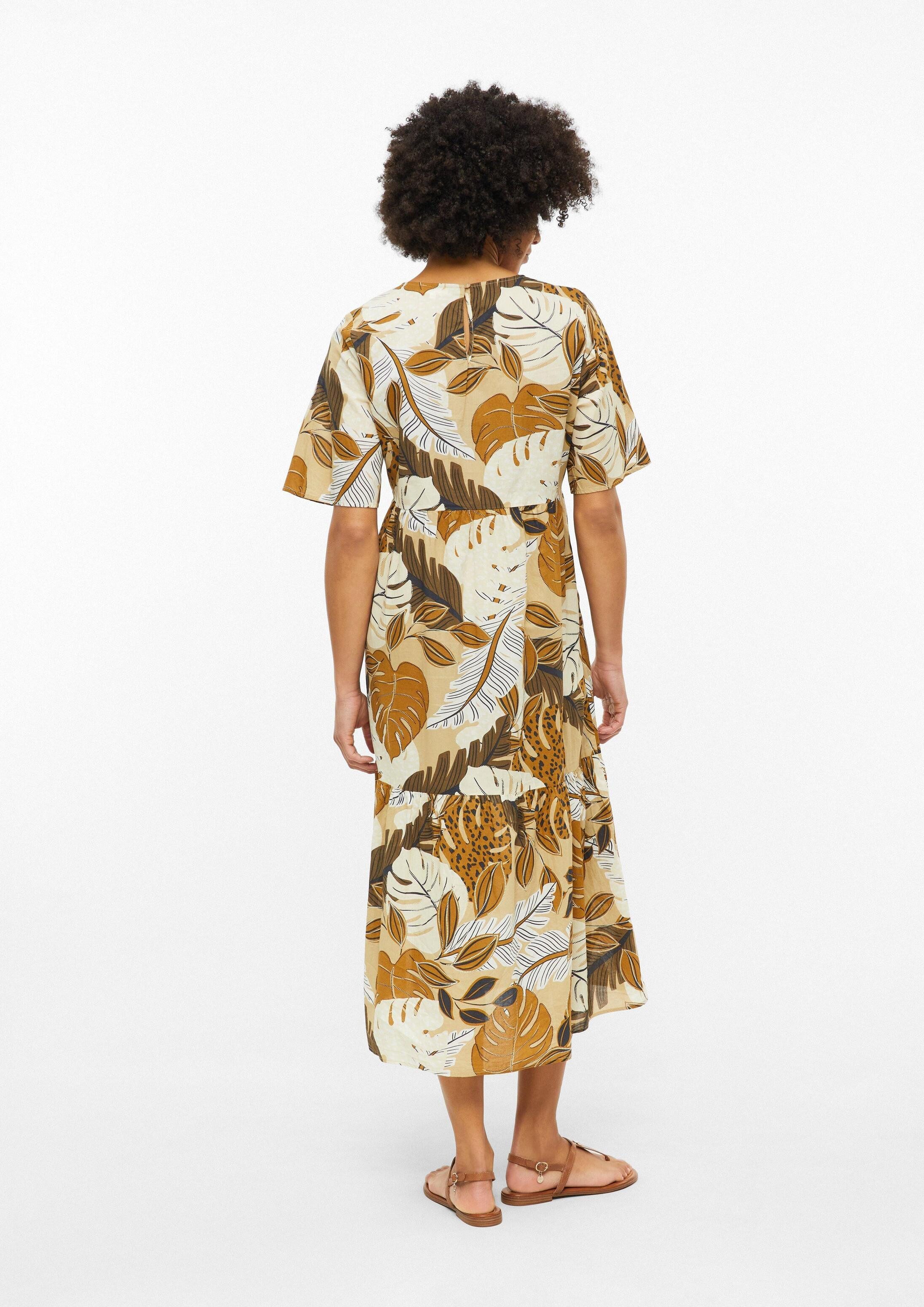 s.Oliver Midikleid Kleid Midikleid aus Baumwolle mit Eingrifftaschen