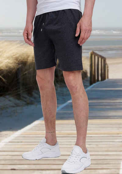 Smith & Solo Sweatshorts Kurze Hose Herren Shorts (1-tlg) Baumwolle, mit Reißverschluss