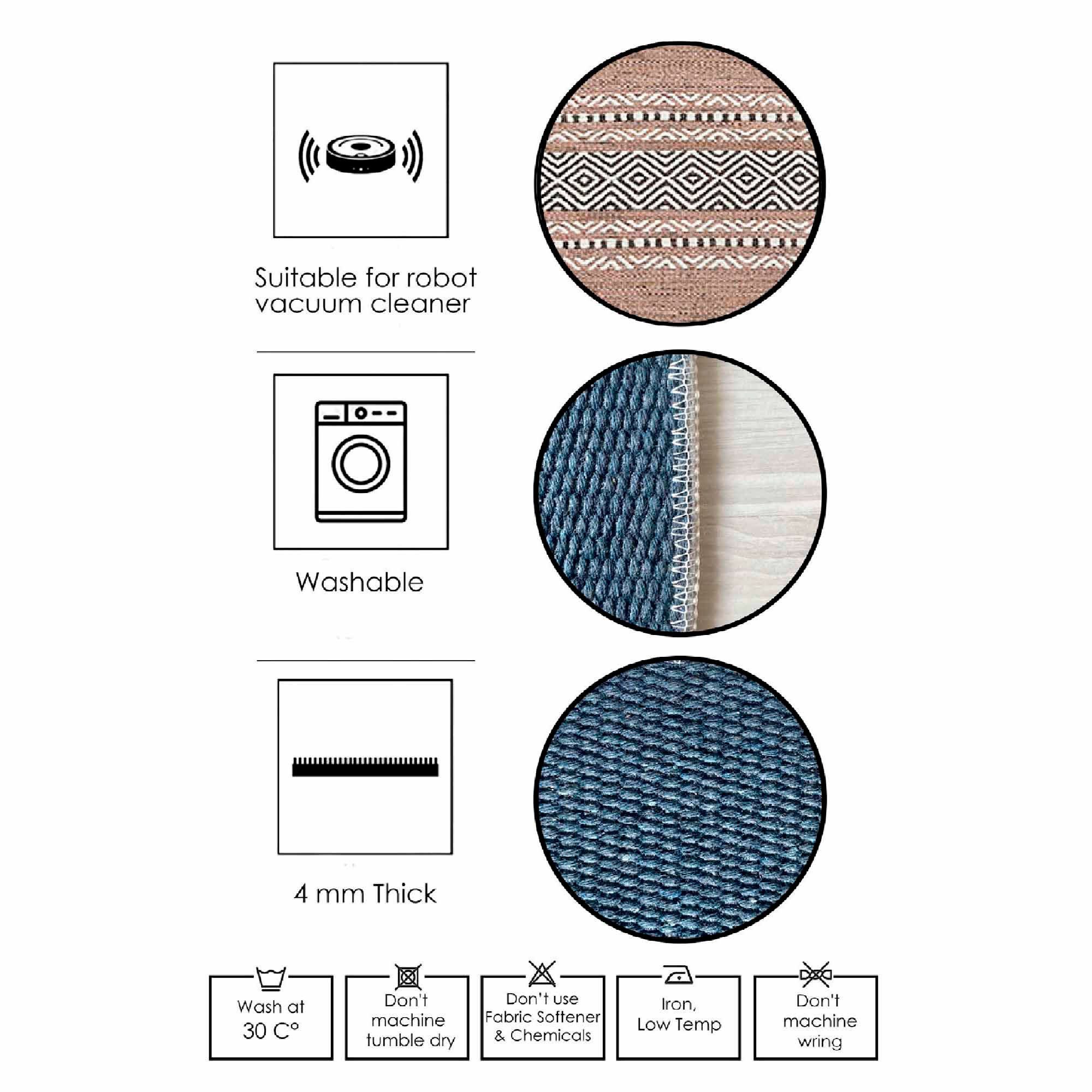 Teppich 100% COTTON, 80 x 50 cm T4802