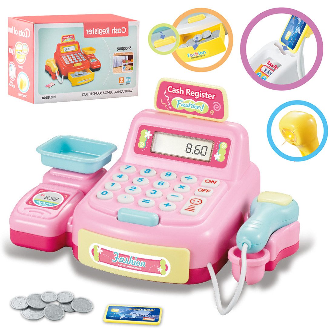 ZEUOPQ Spielkasse Kinderspielzeug Registrierkasse Geräusche und günstig online kaufen