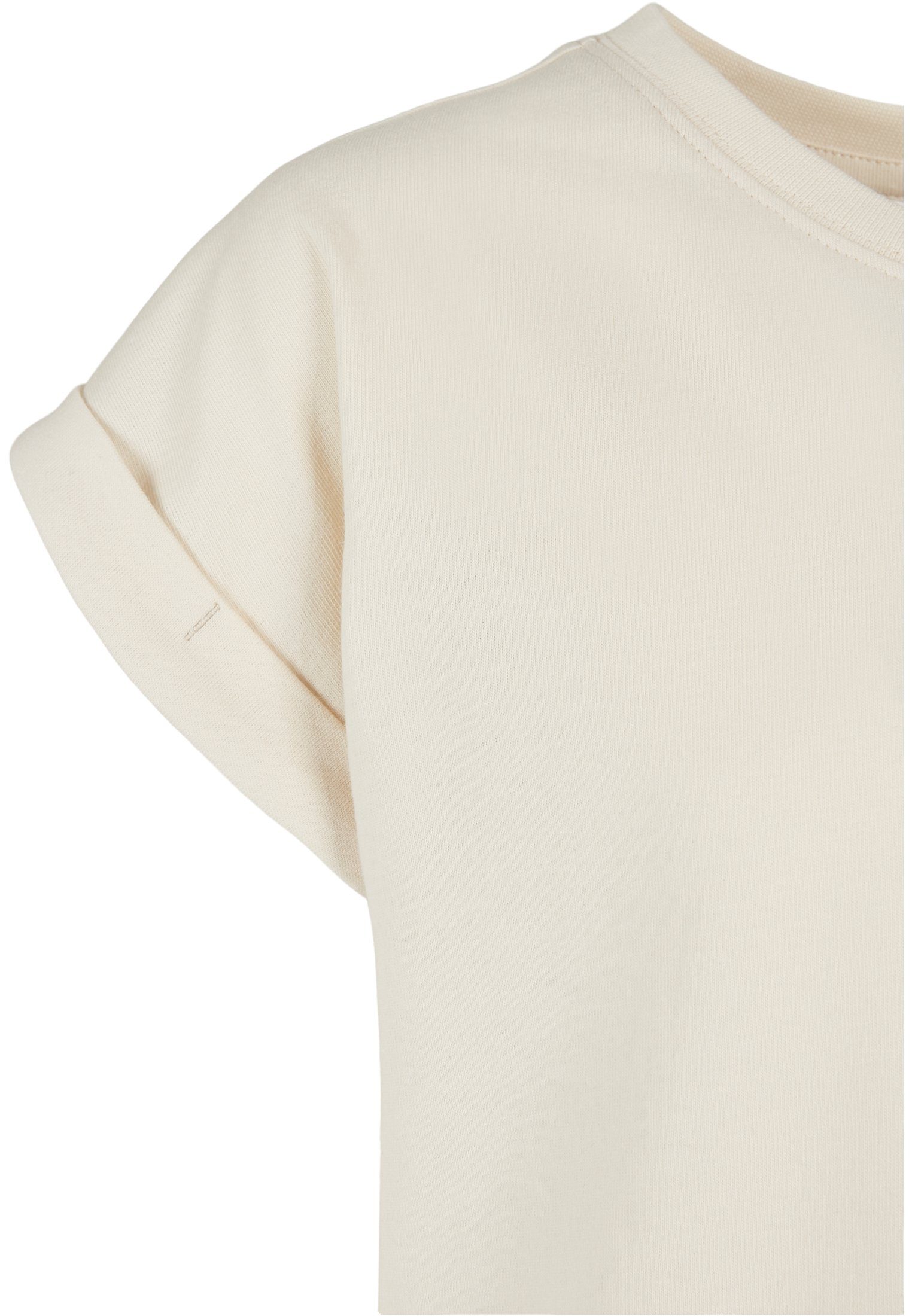 URBAN CLASSICS Kinder Tee Girls (1-tlg) Extended Organic Shoulder T-Shirt whitesand