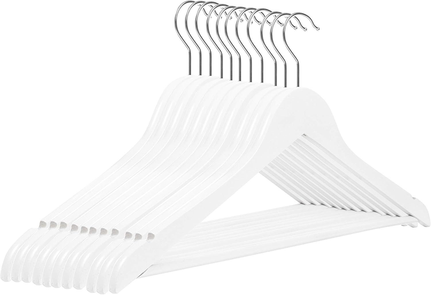 RSR Hangers Kleiderbügel Kinderbügel Kinderkleiderbügel Holz Weiß 32 cm, (25-tlg)