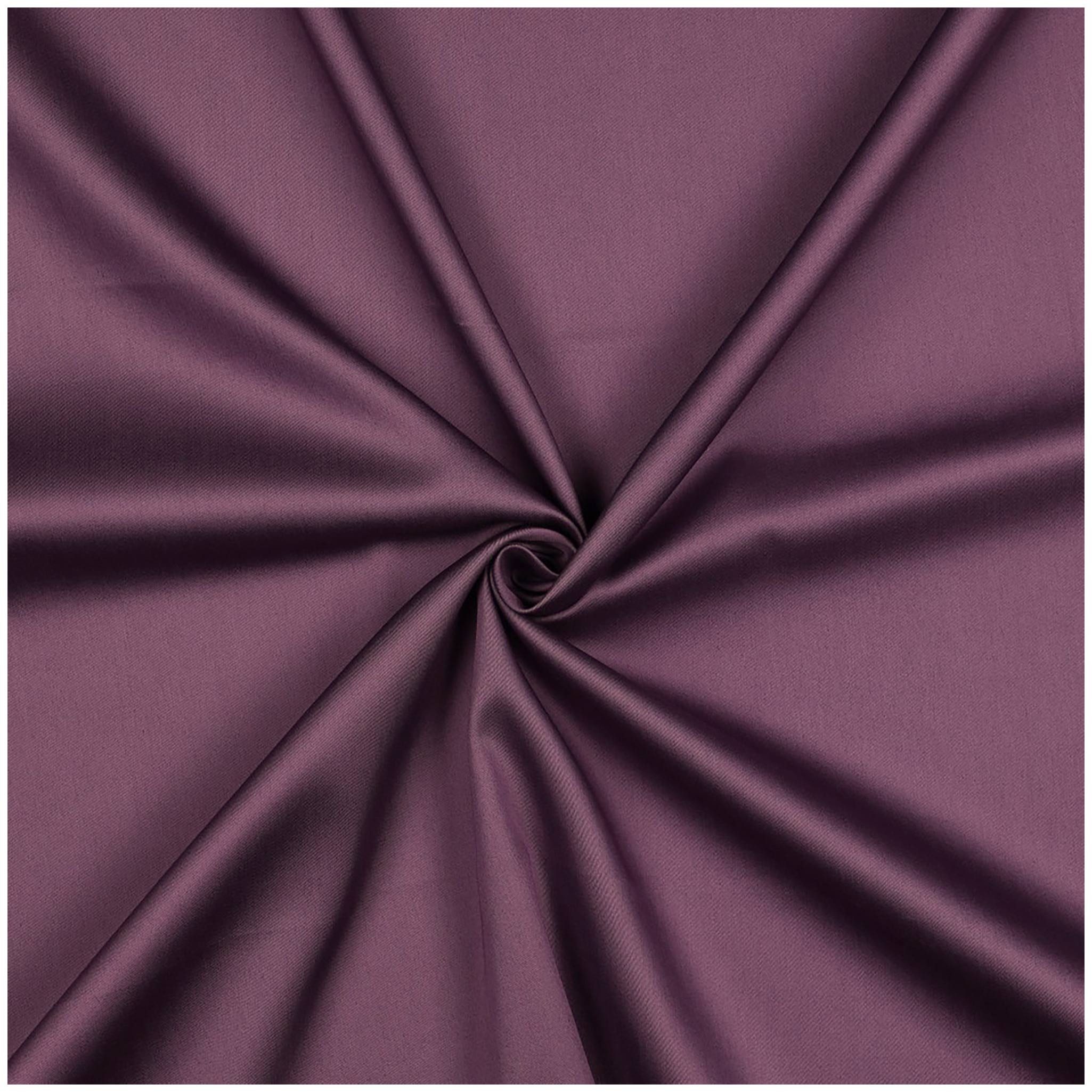maDDma Stoff 0,5m Baumwollstoff mit Satinoptik ab 50x150cm unifarben, grauviolett