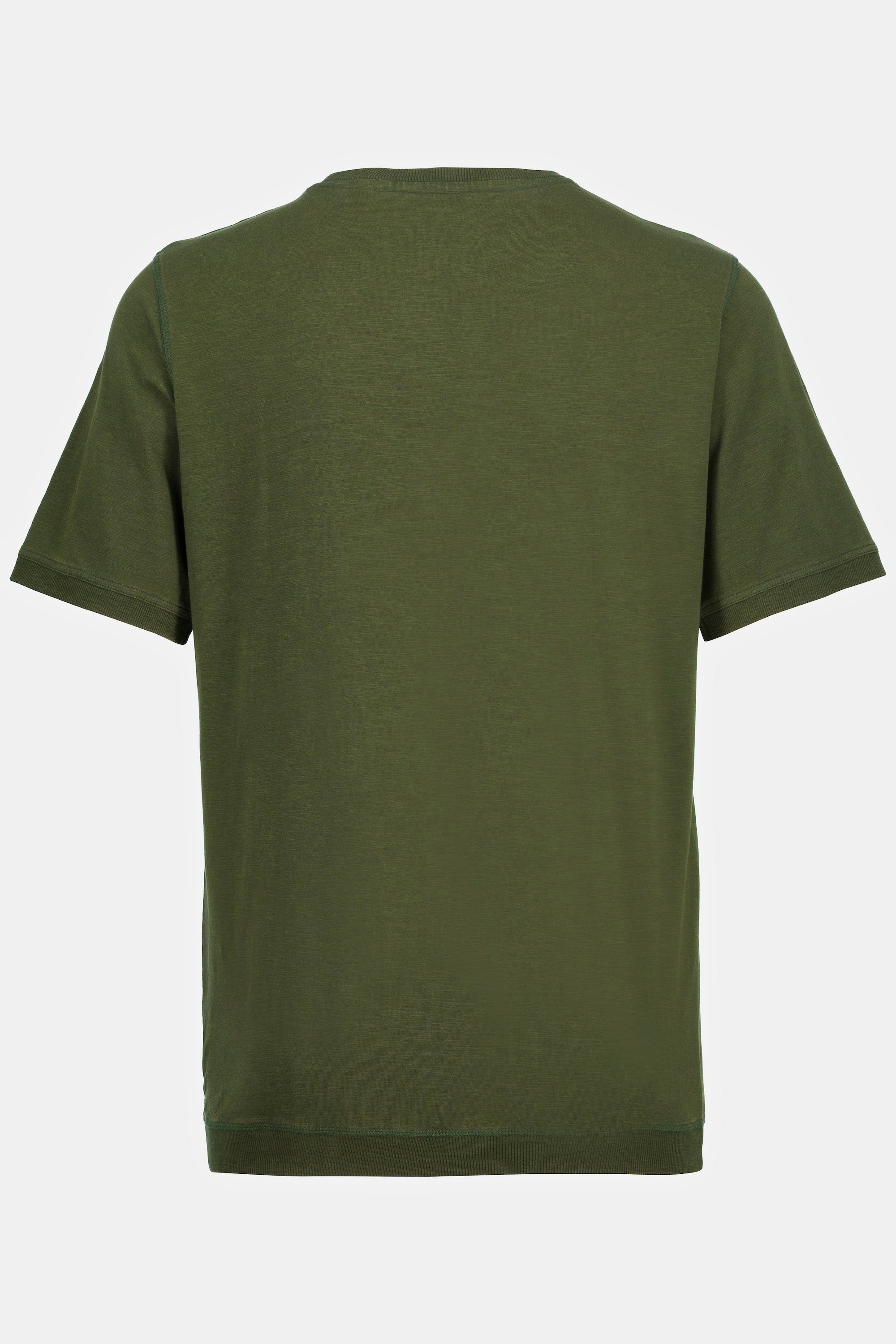 T-Shirt Halbarm oliv T-Shirt 8XL Bauchfit Flammjersey bis JP1880