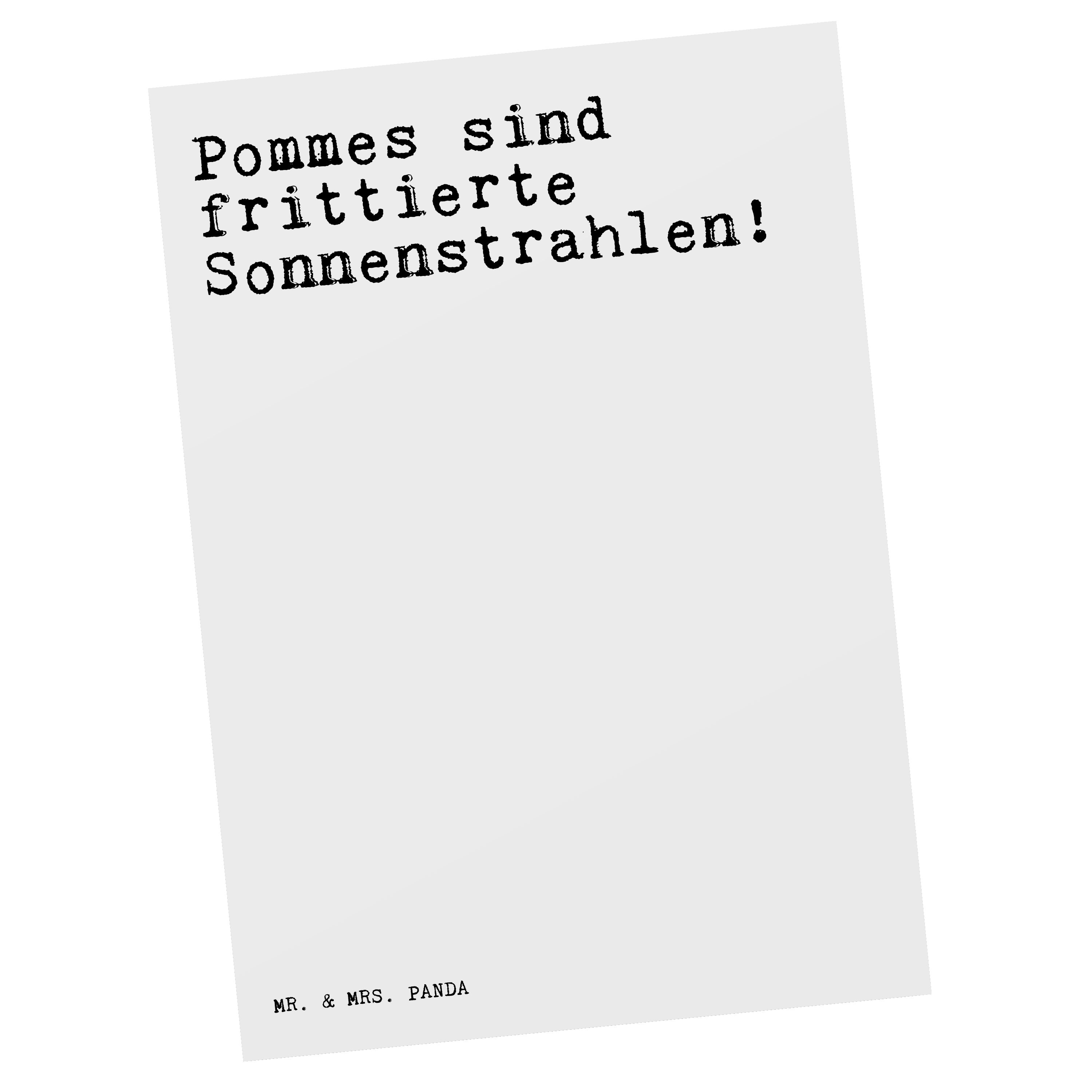 Mr. & Mrs. Panda Postkarte »Pommes sind frittierte Sonnenstrahlen