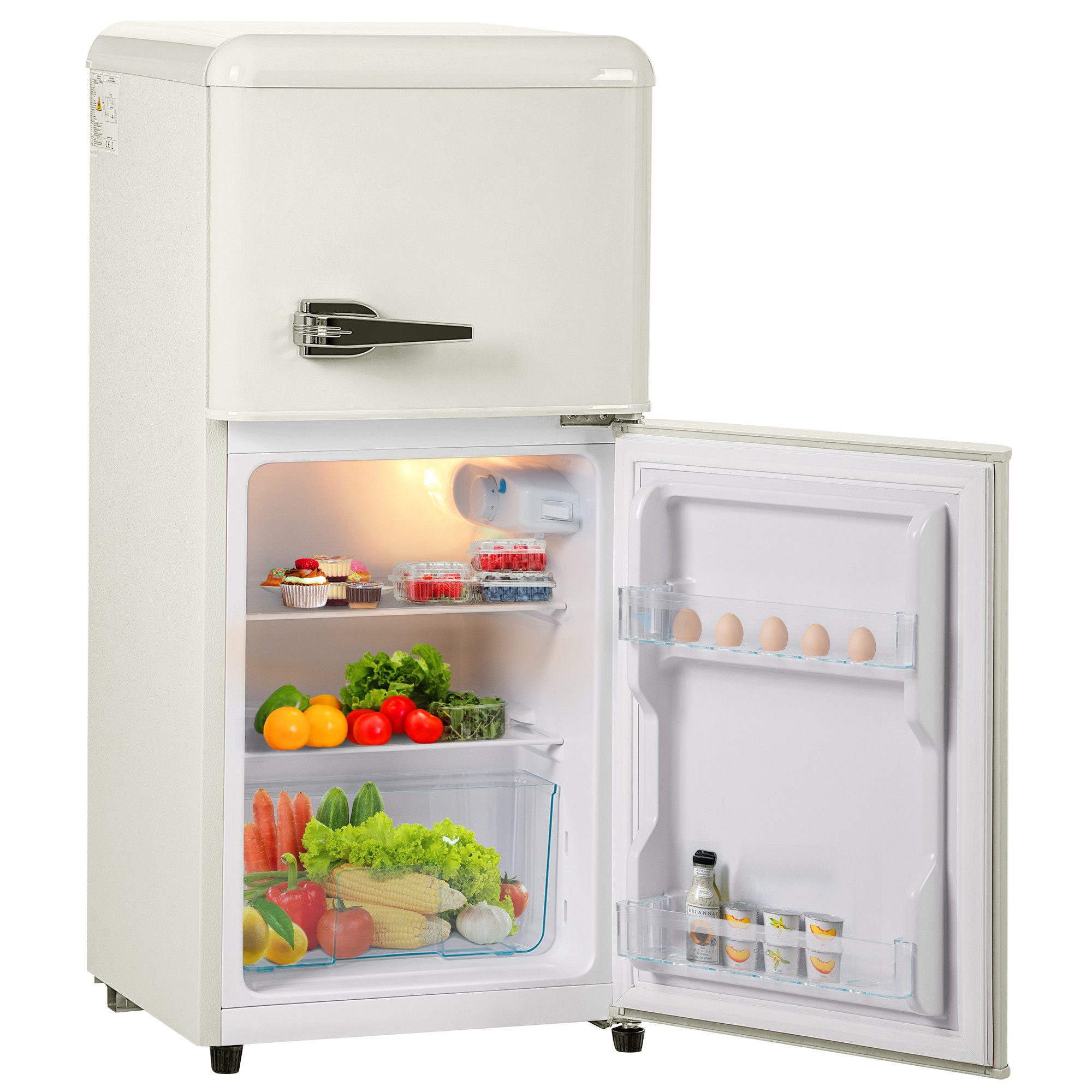 Kühlschrank Kühl-Gefrierkombination, Doppeltür, mit LED-Licht, 102 kWh/Jahr BCD-86