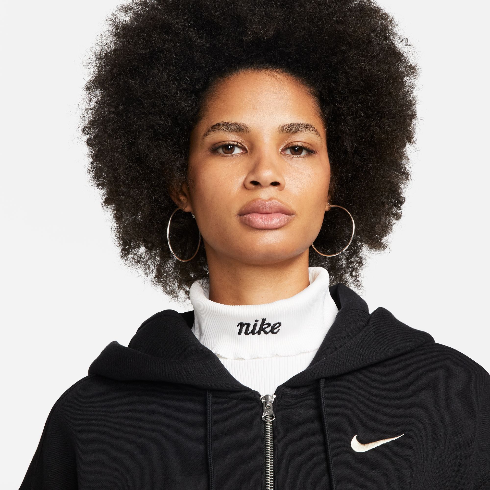 Nike Sportswear Kapuzensweatshirt W NSW PHNX FLC FZ OS HOODIE Oversize-Schnitt, mit Reißverschluss, mit Kängurutasche