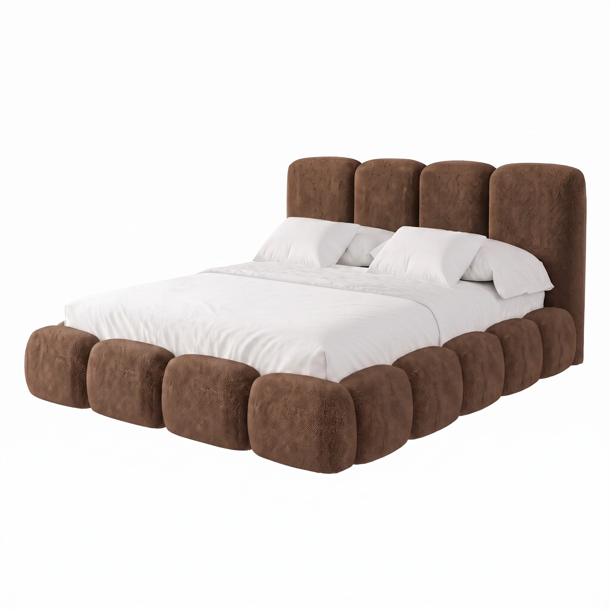 Muffo Polsterbett SUENO MAXI (Doppelbett 140x200 / 160x200 / 180x200 / 200x200 cm), mit Kopfteil Frei Verwendungsstelle, Metalllattenrost – Bild 4 von 5