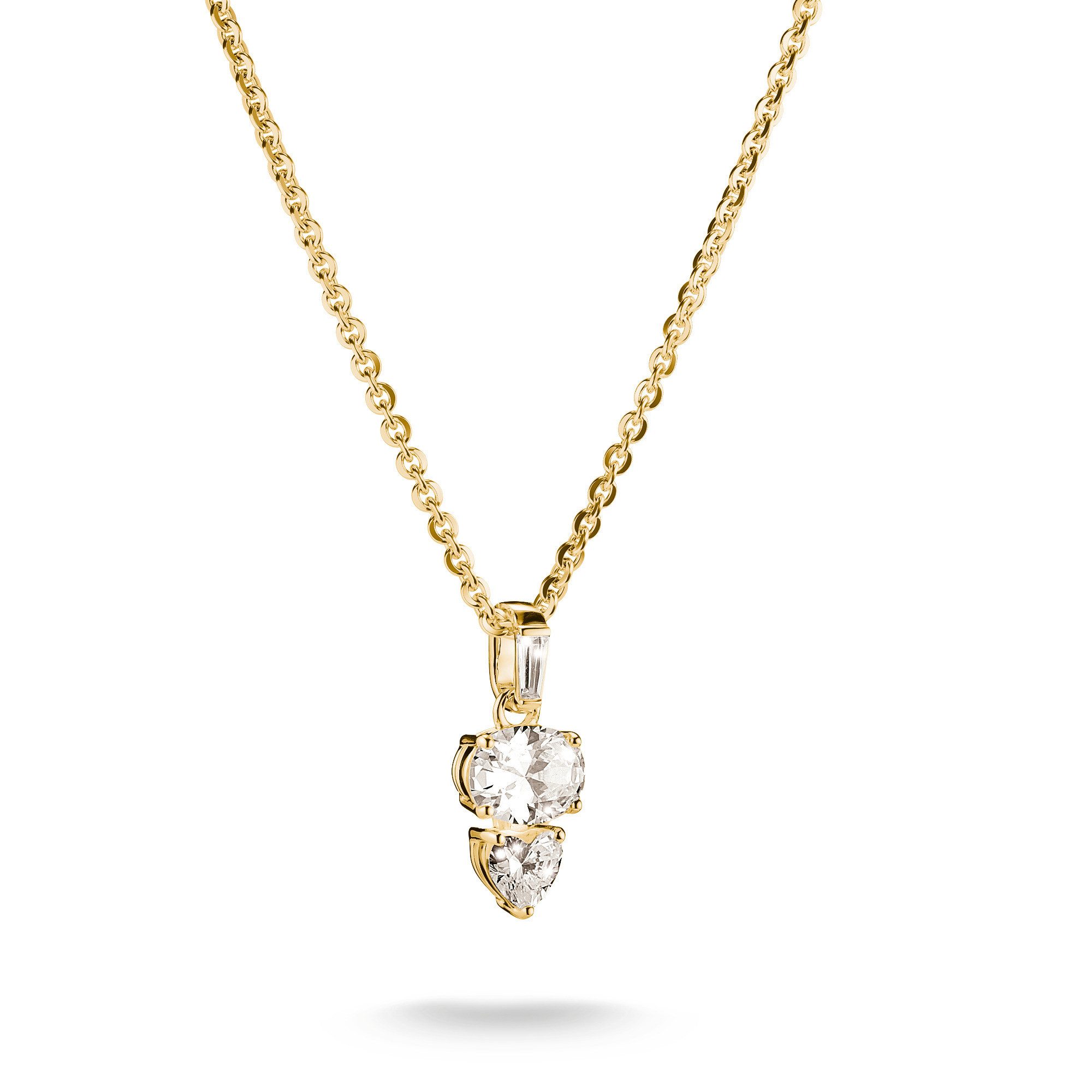 THOMAS SABO Kette mit Anhänger Silberkette mit Zirkonia, mit Zirkonia (synth)