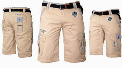 Geographical Norway Shorts Herren Cargo Shorts Kurze Hose Short Bermuda Knielang Sommer + Gürtel