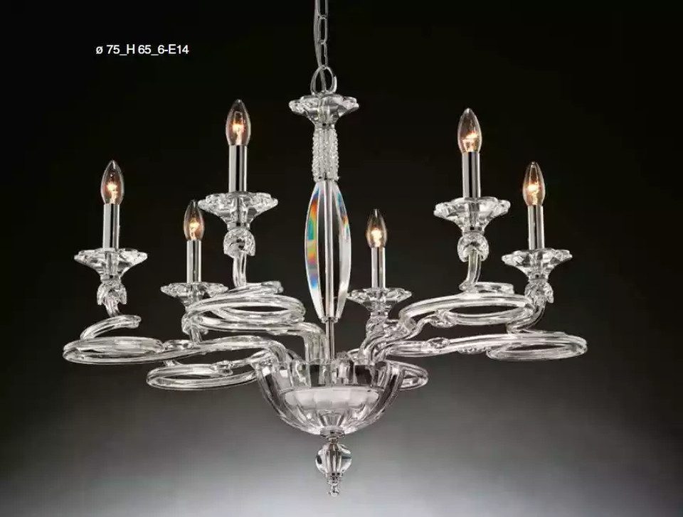Xlmoebel Kronleuchter Kristallglas Hängelampe im klassischen Design mit funkelndem Glanz, Hergestellt in Europa
