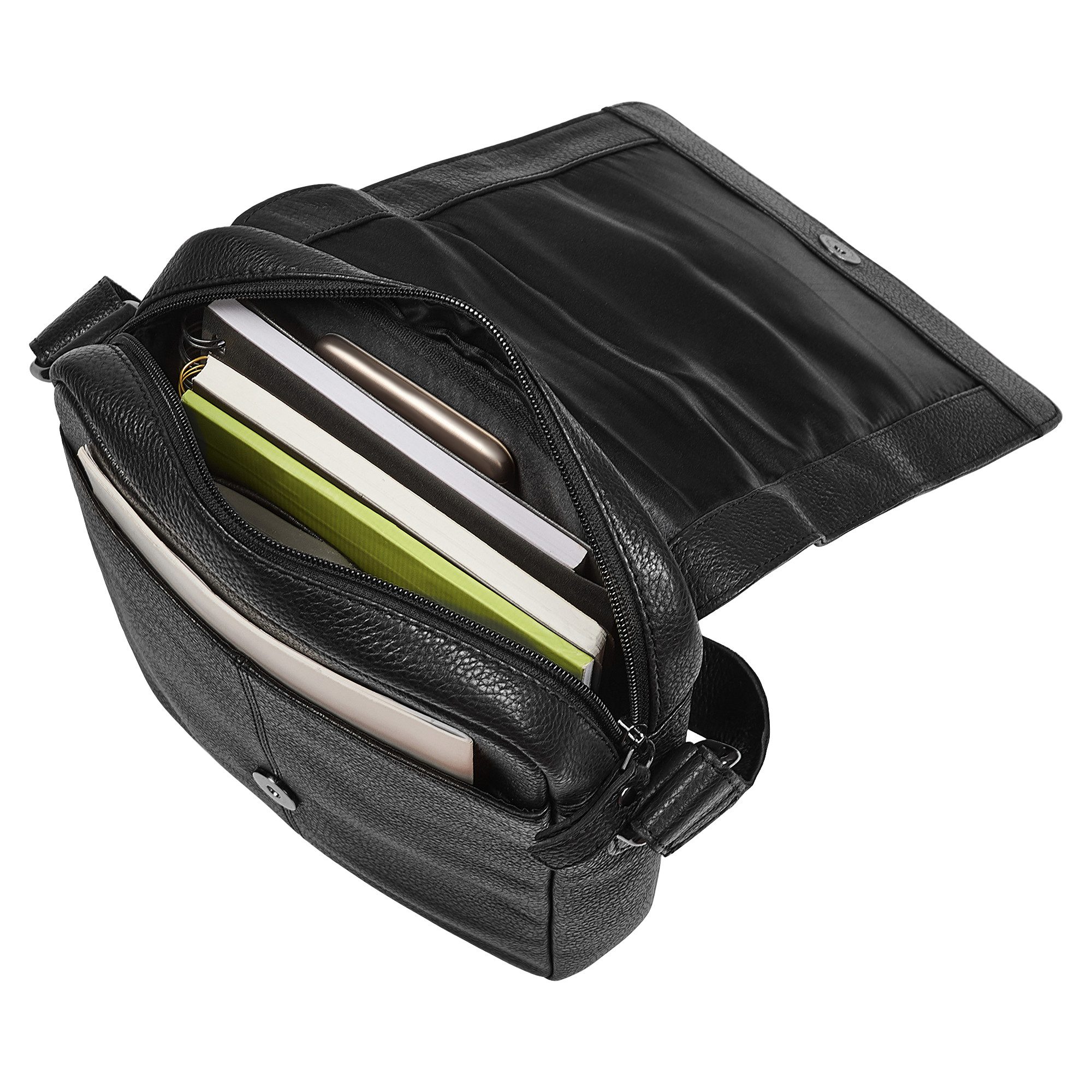 STILORD Schultertasche "Remo" Stilvolle Umhängetasche Herren Klein Leder Tablet 10,1 Zoll