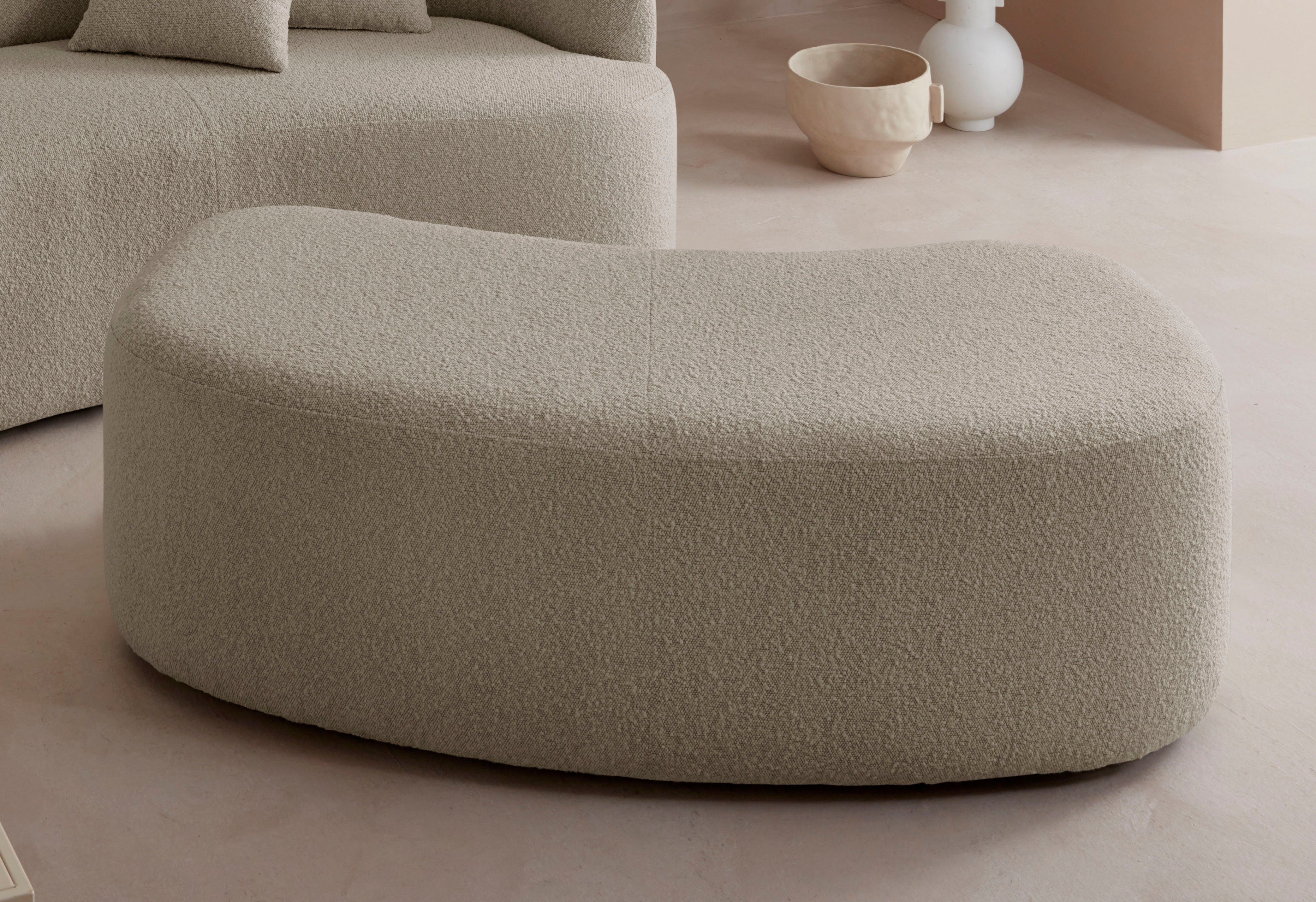 LeGer Home by Lena Gercke Polsterhocker Dilara, zur Serie "Dilara", gerundete Optik, auch in Bezugsqualität Bouclé