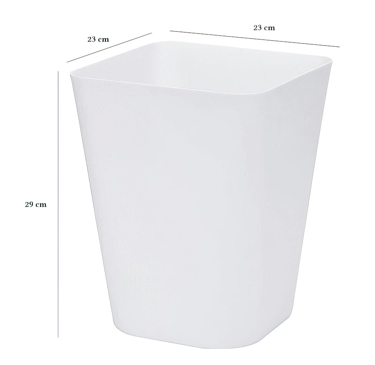 Sinoba Papierkorb moderner Mülleimer Papiereimer 6102 eckig, Höhe 29cm