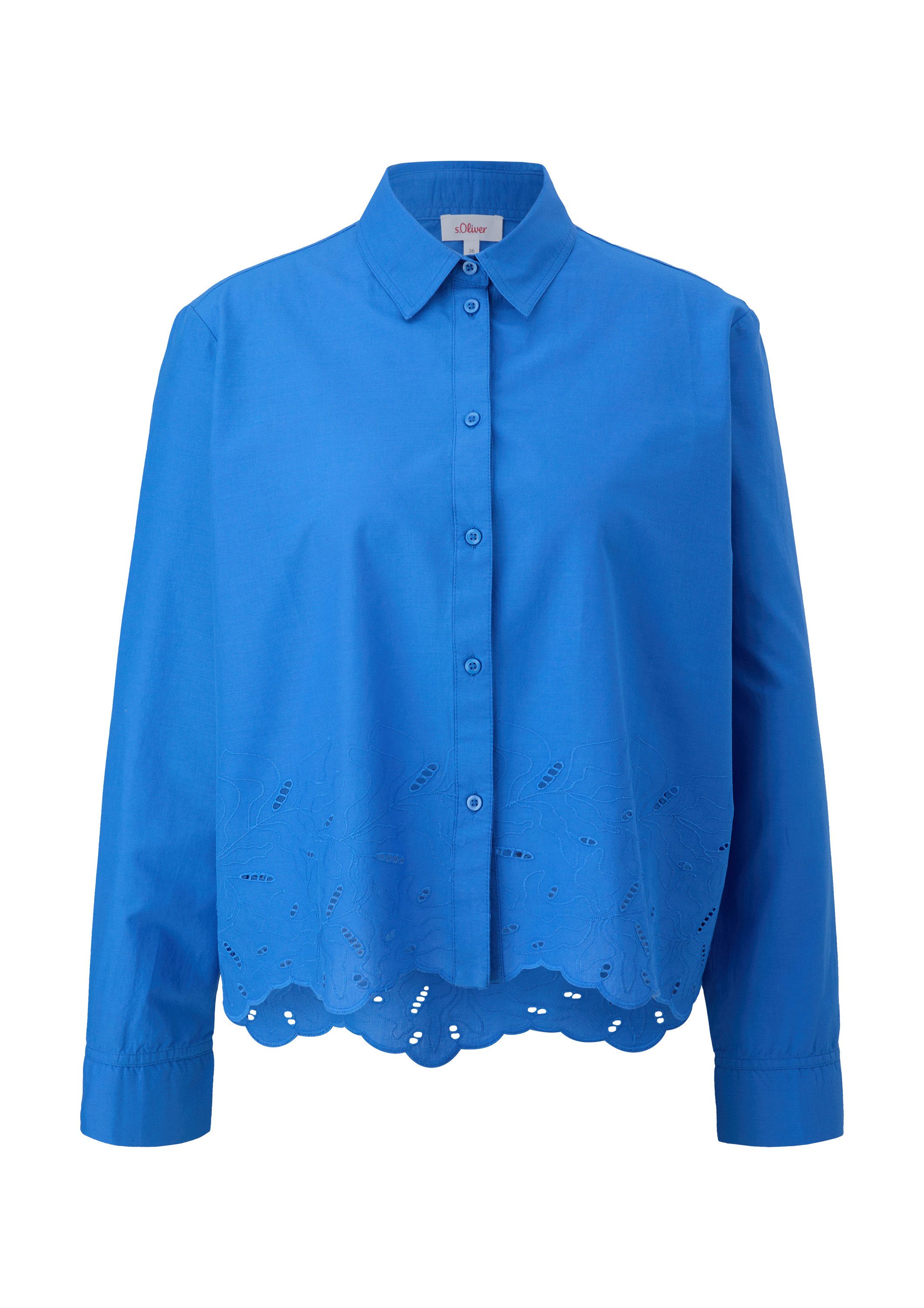 s.Oliver Langarmbluse Bluse Langarmbluse mit Broderie günstig online kaufen