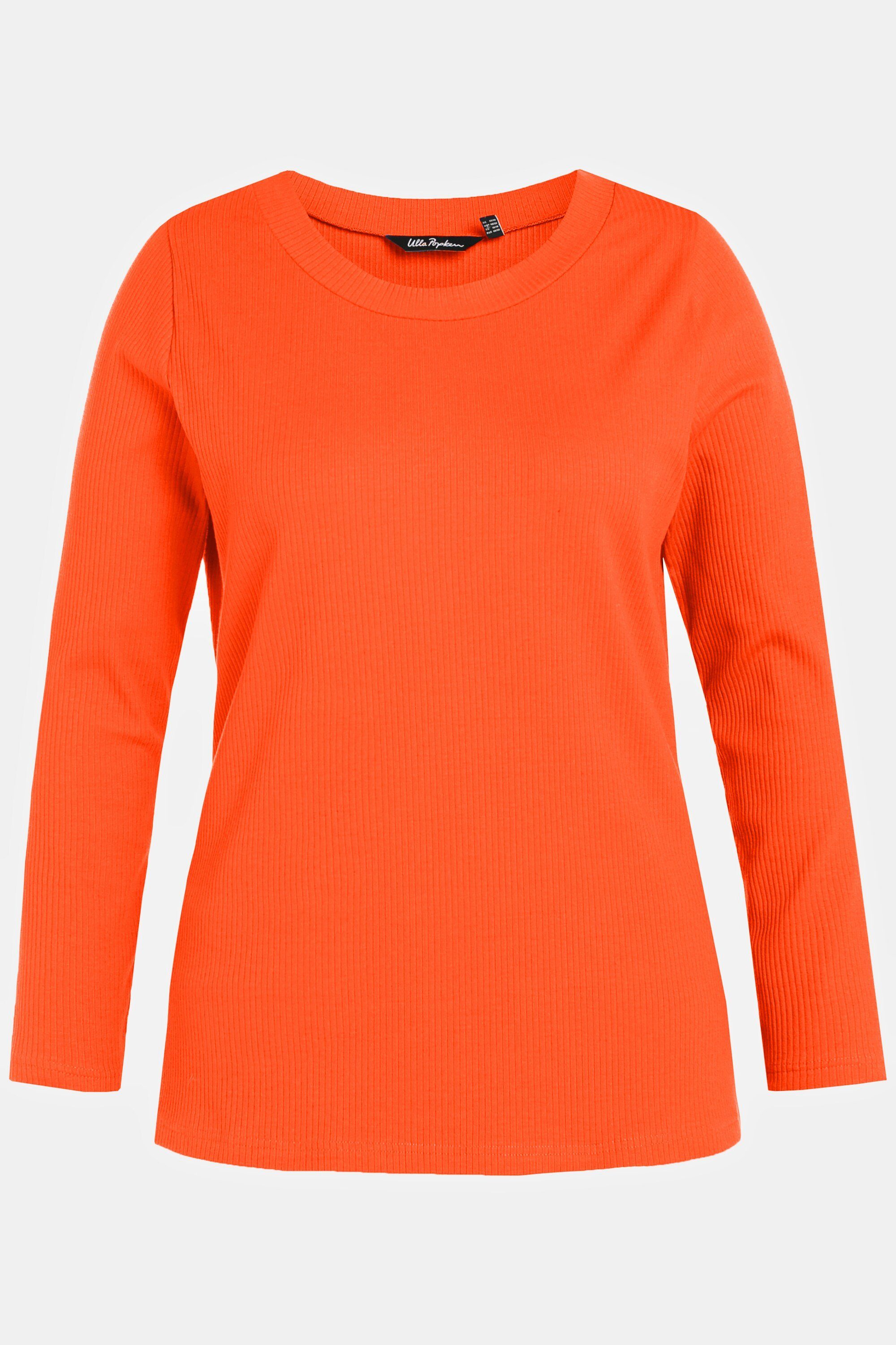 Rundhalsshirt Langarm Shirt Classic orange Ulla Popken