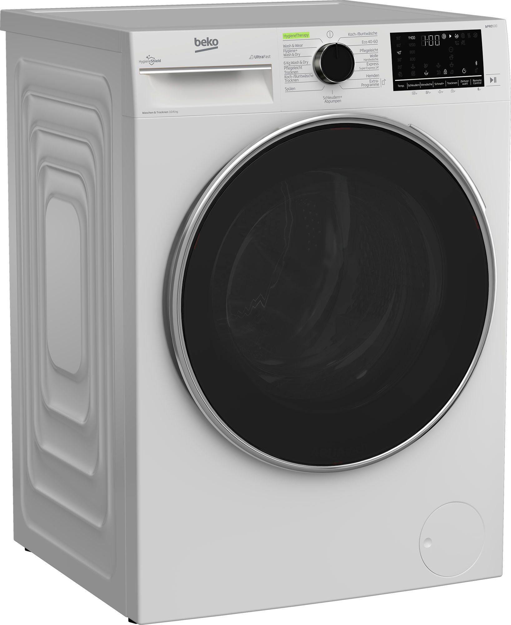 6 kg, kg, BEKO B3DFT510442W, Waschtrockner 10 U/min 1400