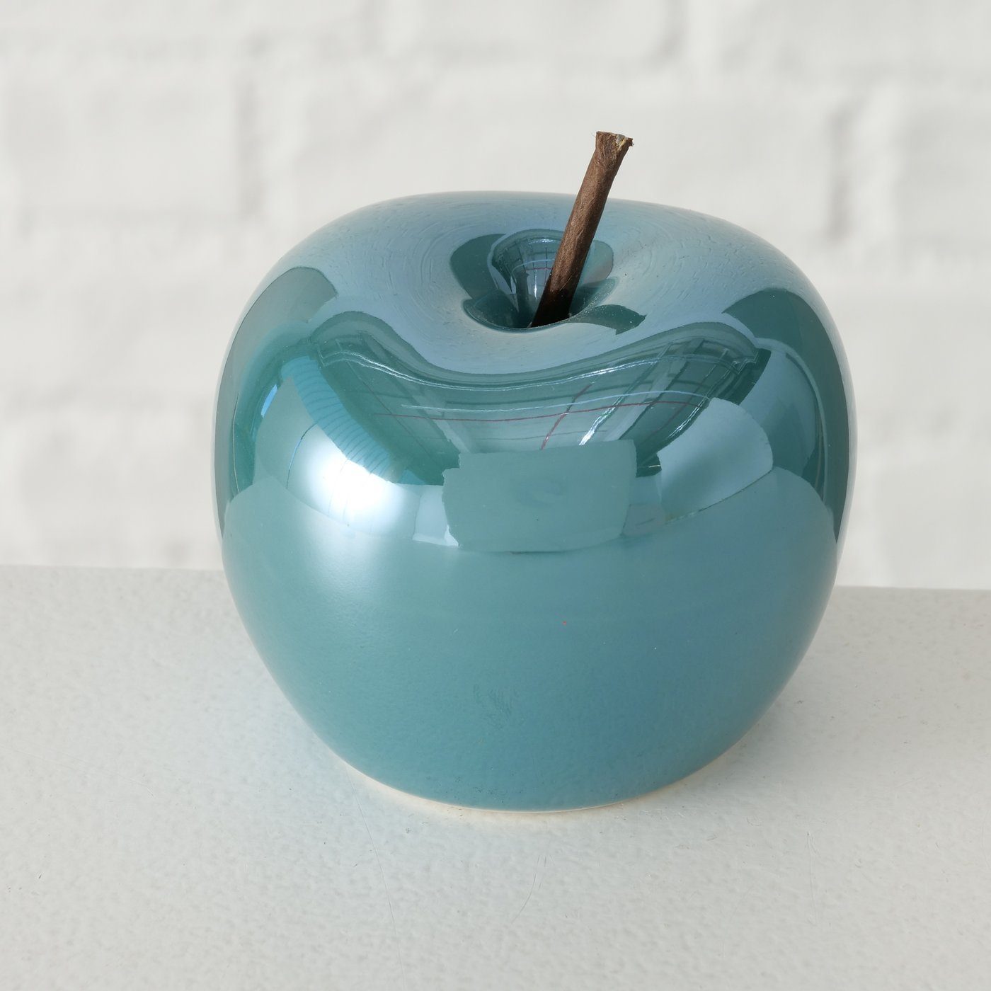 ReWu Dekoobjekt Mit Perleffekt H 8-14, Ø 7-10cm, Apfel Dekoration