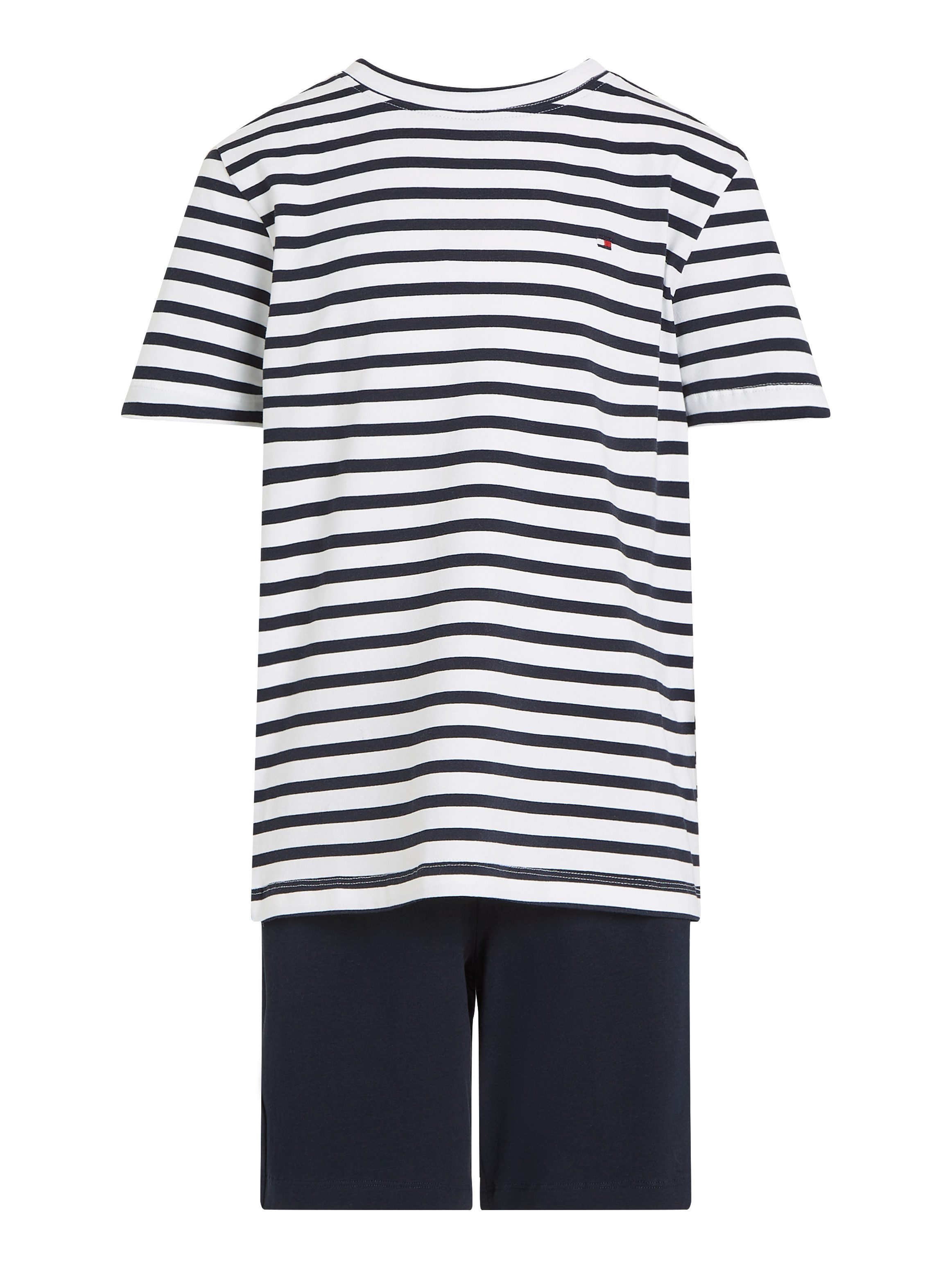 Tommy Hilfiger Underwear Pyjama S/S JERSEY PJ SET (Set, 2 tlg., 2er) mit Logostickerei