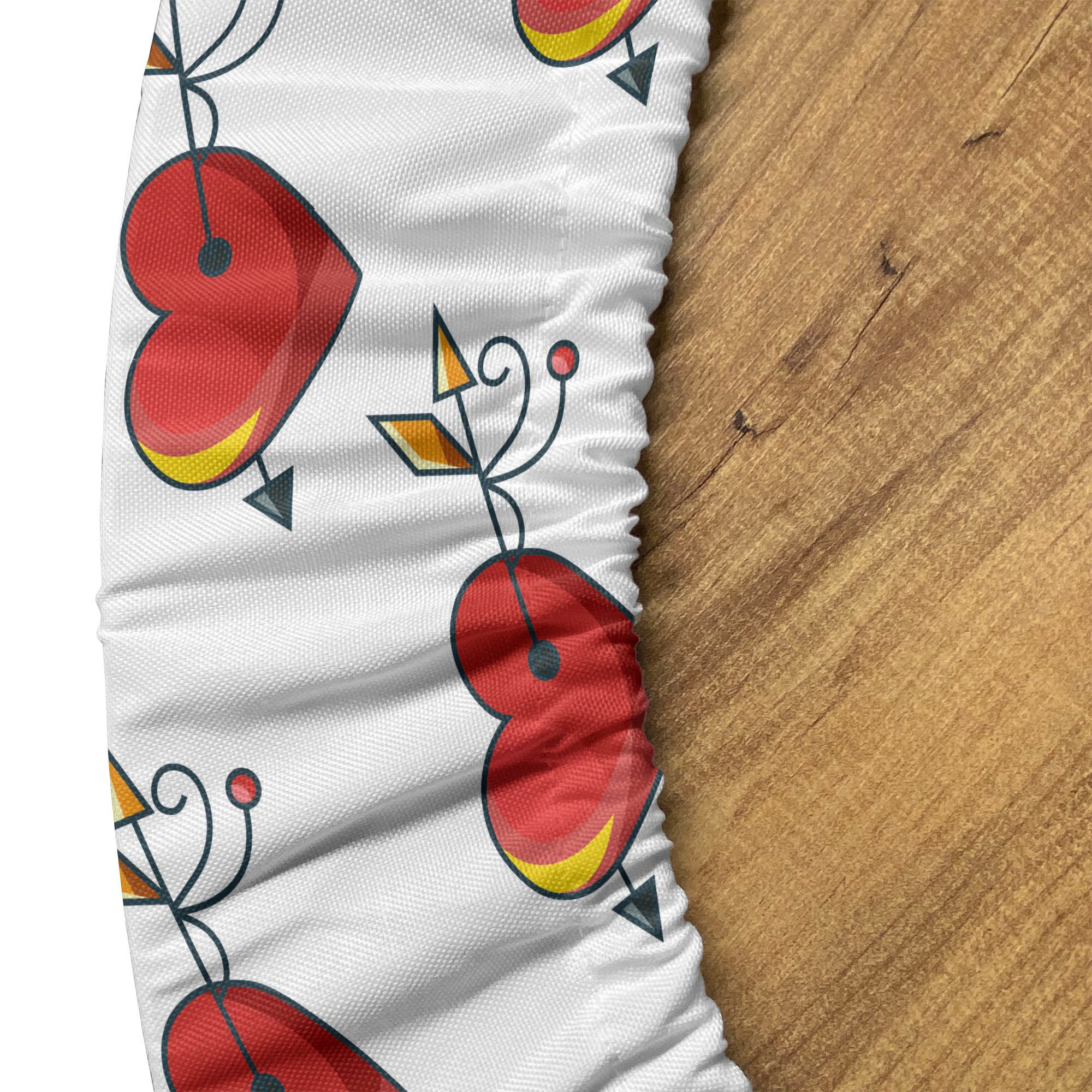 Abakuhaus Tischdecke Rundum-elastische Stofftischdecke, Romantisch Valentines Theme Herzen