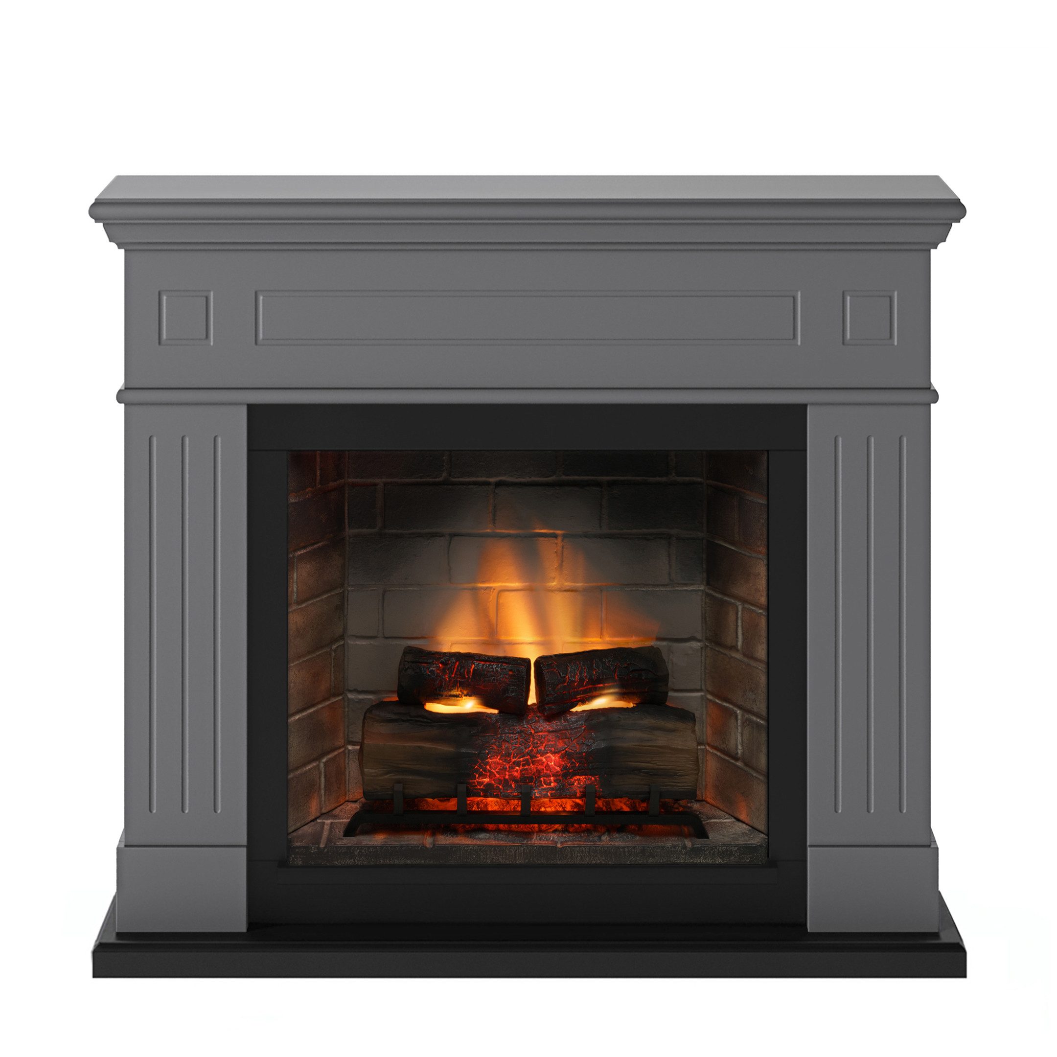 TAGU Elektrokamin TAGU Larsen Elektrokamin mit PowerFlame Solides Grau