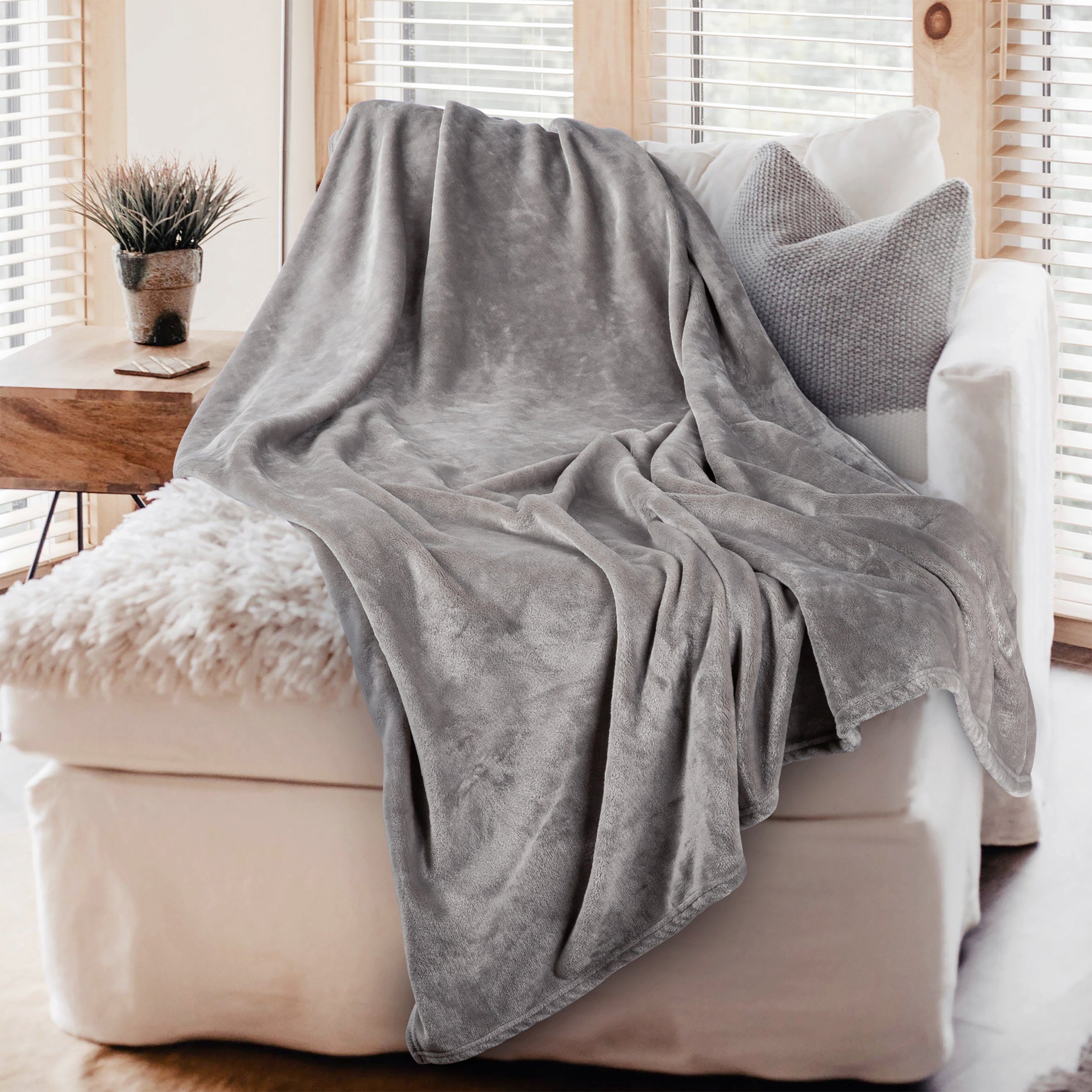Tagesdecke Cashmere-Kuscheldecke Bett Devior Tages Wohndecke Bettüberwurf Sofaüberwurf Sofa Decken, Tagesdecke grau