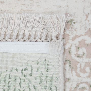 Wollteppich Orientalischer Wollteppich - verwaschener Effekt - grün, Carpetia, rechteckig, Höhe: 10 mm, Maschinengewebt