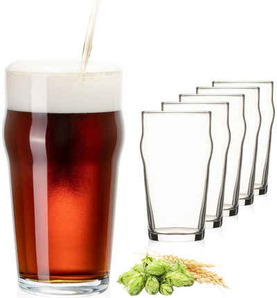 PLATINUX Bierglas »Biergläser«, Glas, Set 6 Stück 500ml (max. 568ml) Pint Gläser Bierseidel Beer Weizengläser hohes Bierglas