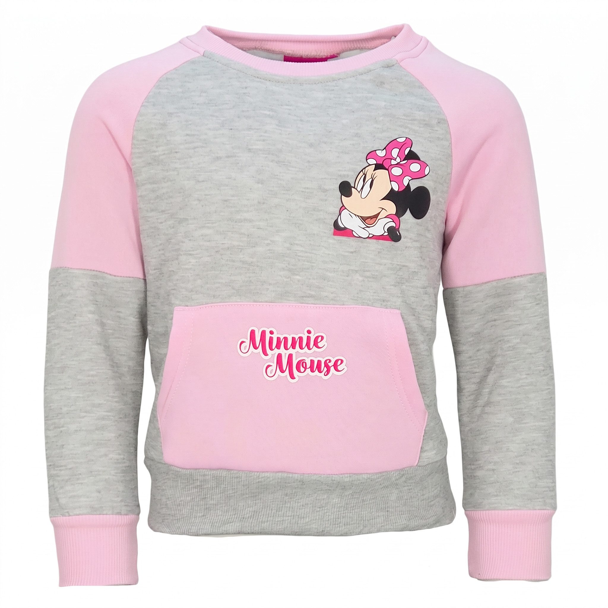 Disney Rundhalspullover Disney Minnie Maus Mädchen Kinder Pullover Sweater Pulli Gr. 92 bis 128