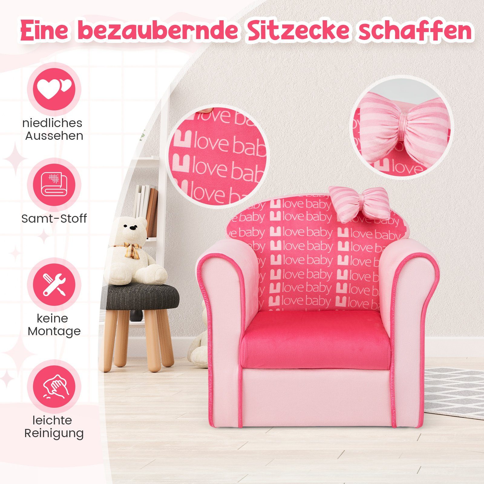 COSTWAY Kindersofa, bis 50kg günstig online kaufen