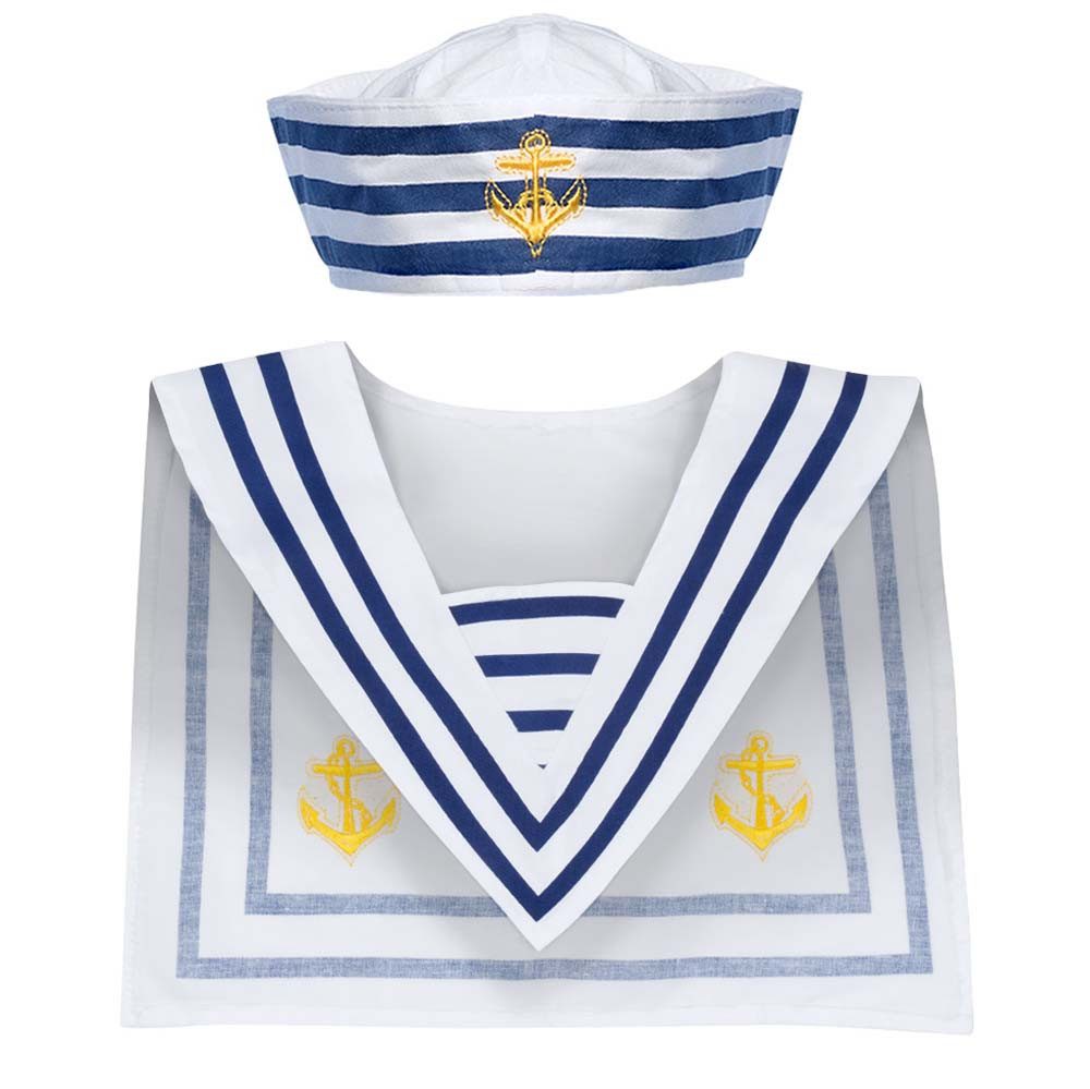 Kostüm Matrose Navy Set Hut und Kragen