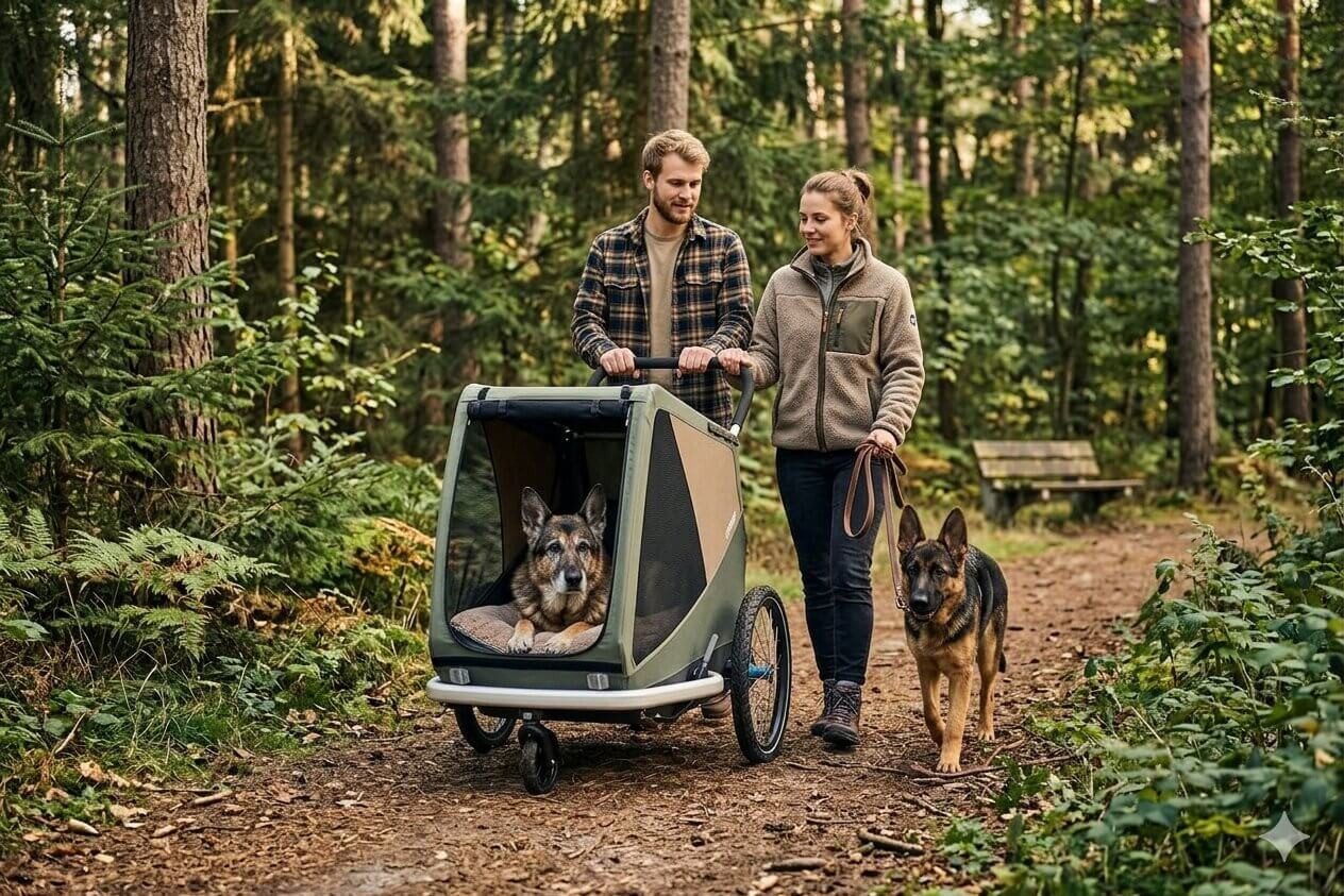 Croozer Fahrradhundeanhänger Buggy-Set für Dog Tammo / Dog Mikke