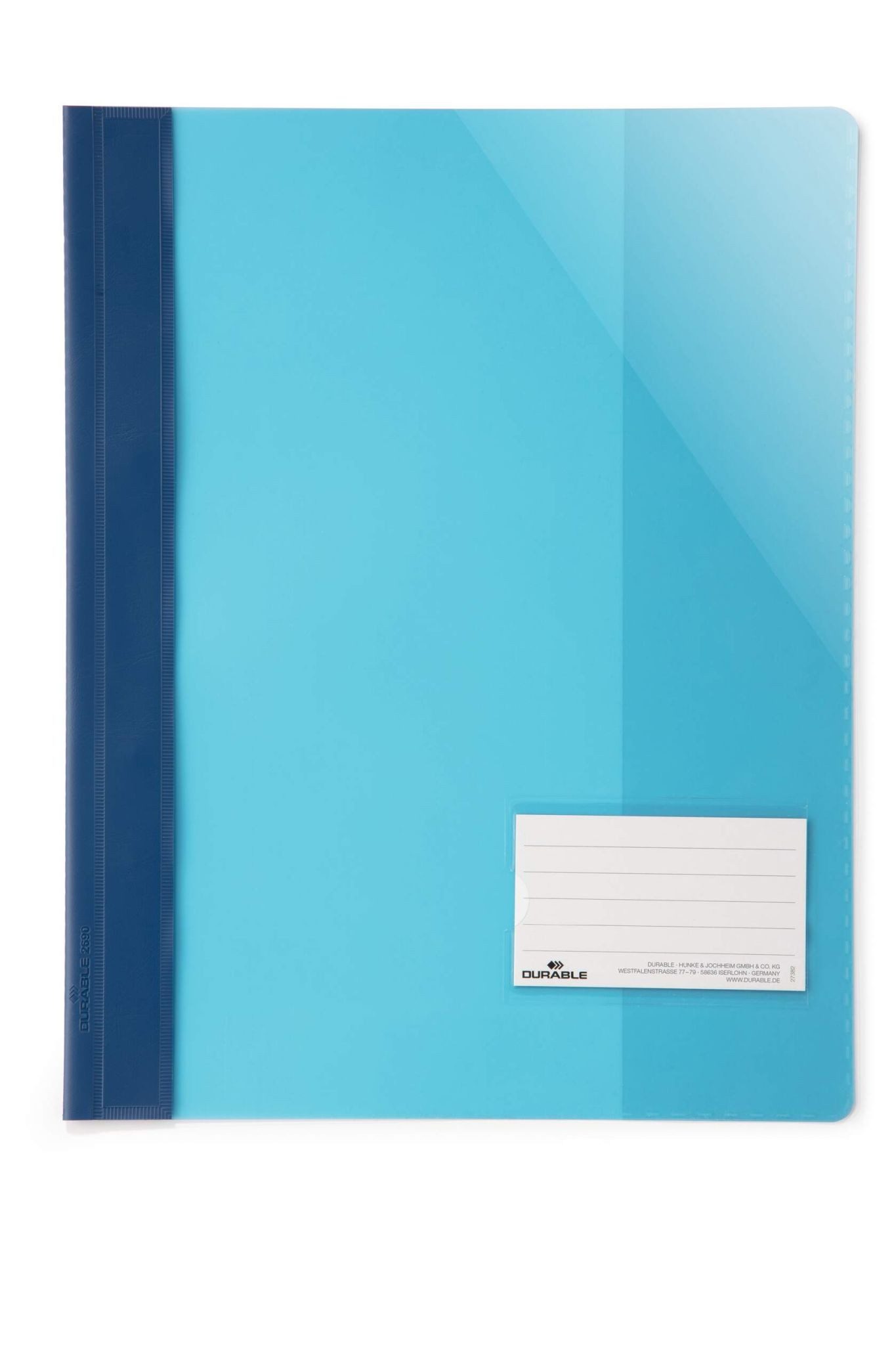DURABLE Hefter Durable Sichthefter A4 überbreit bl mit Fenster und Innentasche