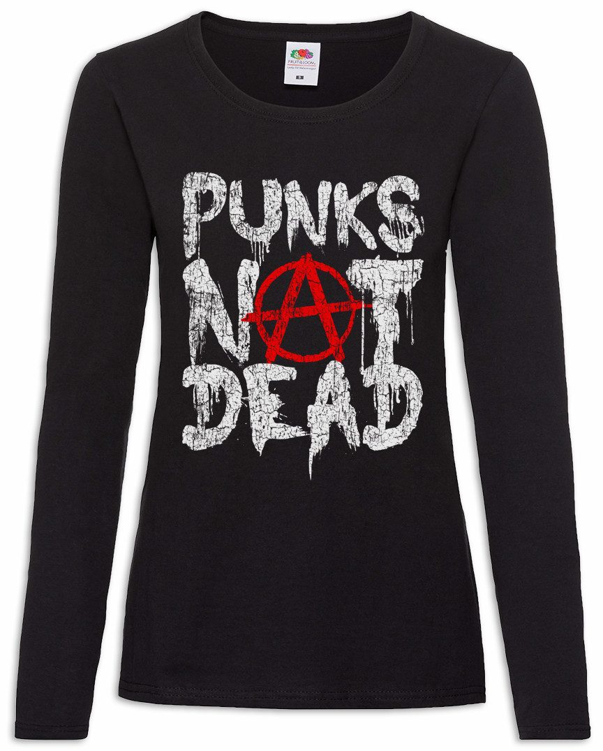 Langarmshirt Punks Not Dead II Damen Langarmshirt Music DJ MC Punk New Wave UK Rock