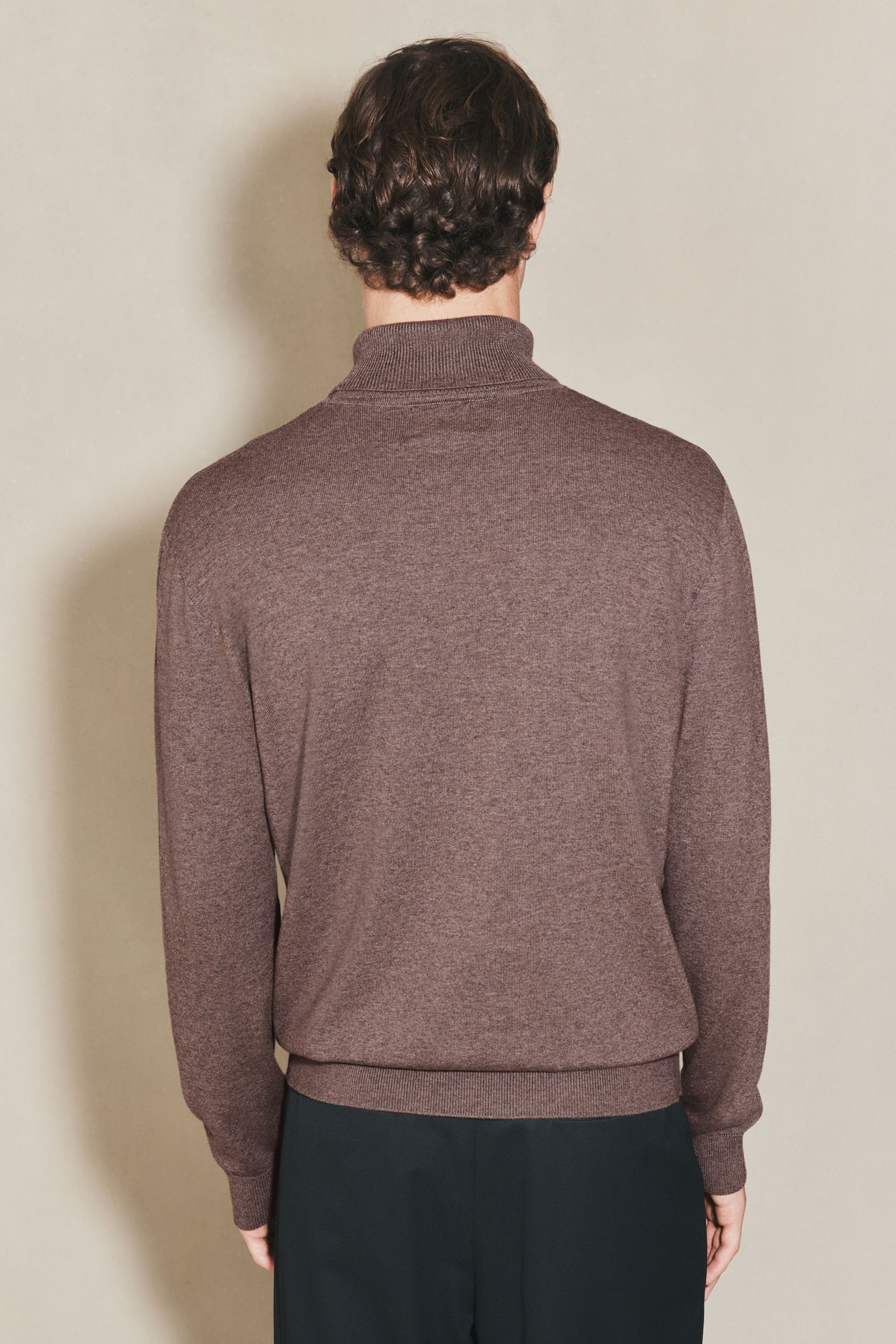 Next Langarm-Poloshirt EDIT Gestrickter langärmeliger Rollkragenpulli (1-tlg)