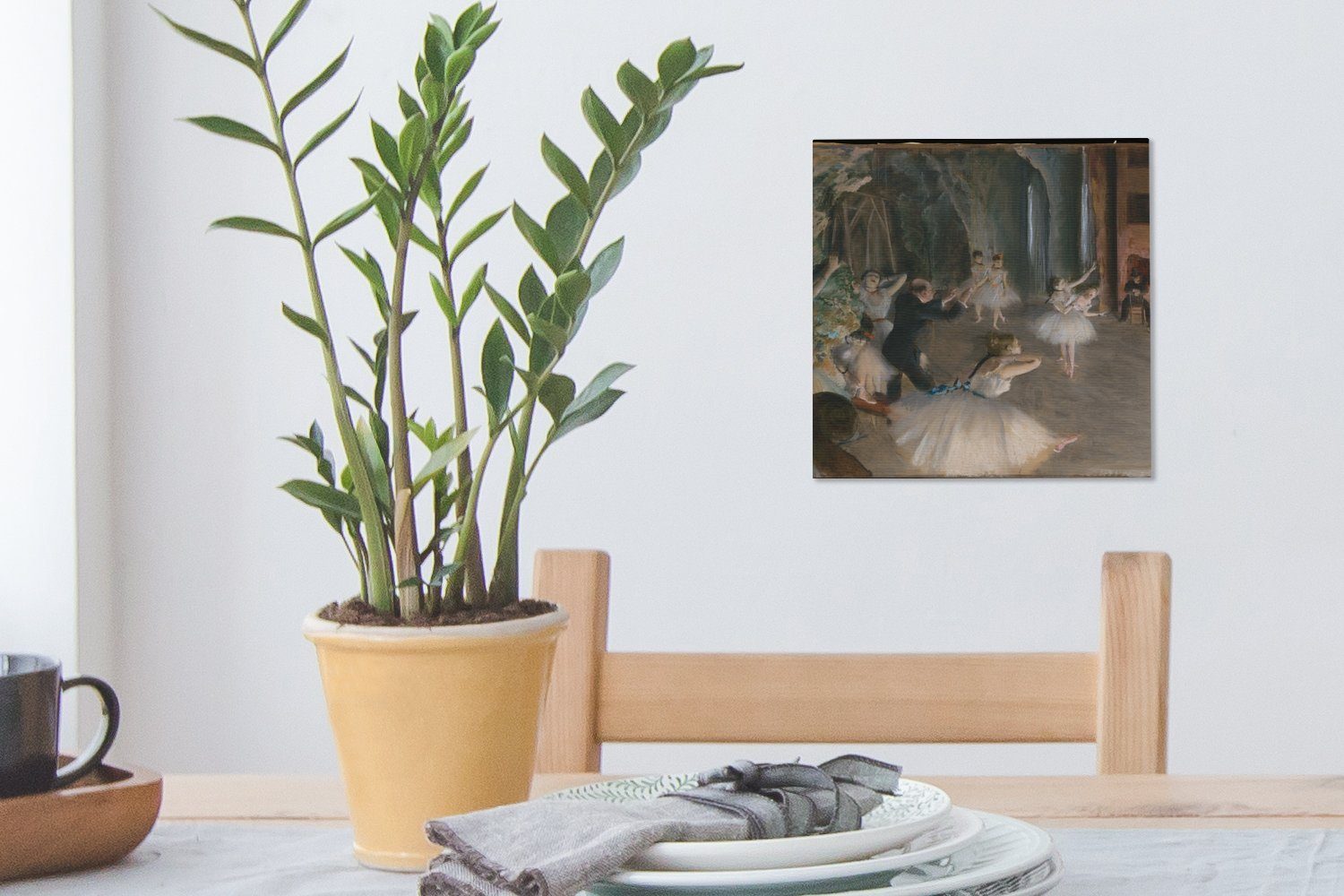 (1 Edgar von Balletts auf Leinwand des Degas, OneMillionCanvasses® Gemälde Schlafzimmer Bilder St), für Bühne Die der Wohnzimmer Leinwandbild Probe -