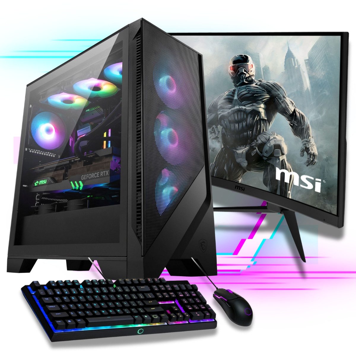 Set mit Ryzen 9 und RTX 5060 Gaming-PC-Komplettsystem