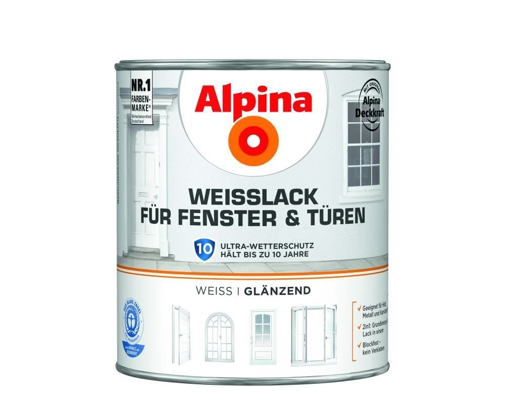 Alpina Weißlack Alpina Weißlack für Fenster & Türen 2 L weiß