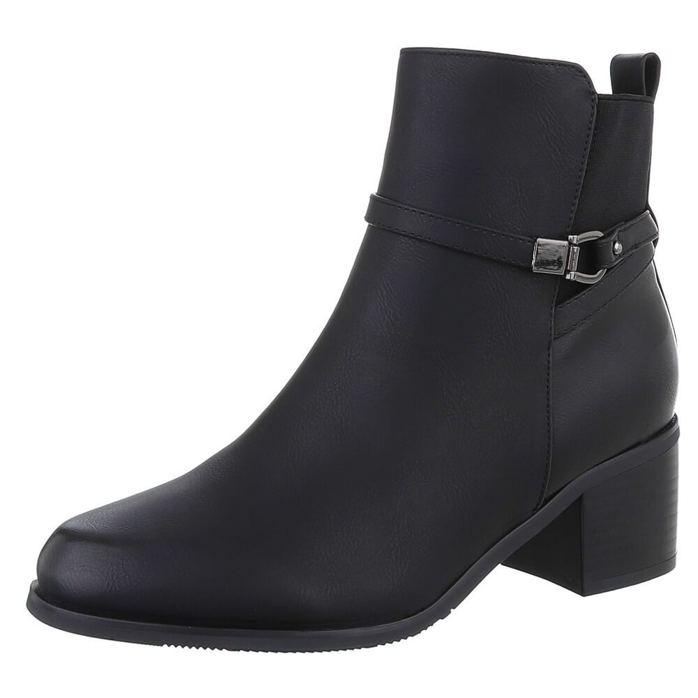 Ital-Design Damen Elegant Stiefelette (87650093) Blockabsatz günstig online kaufen