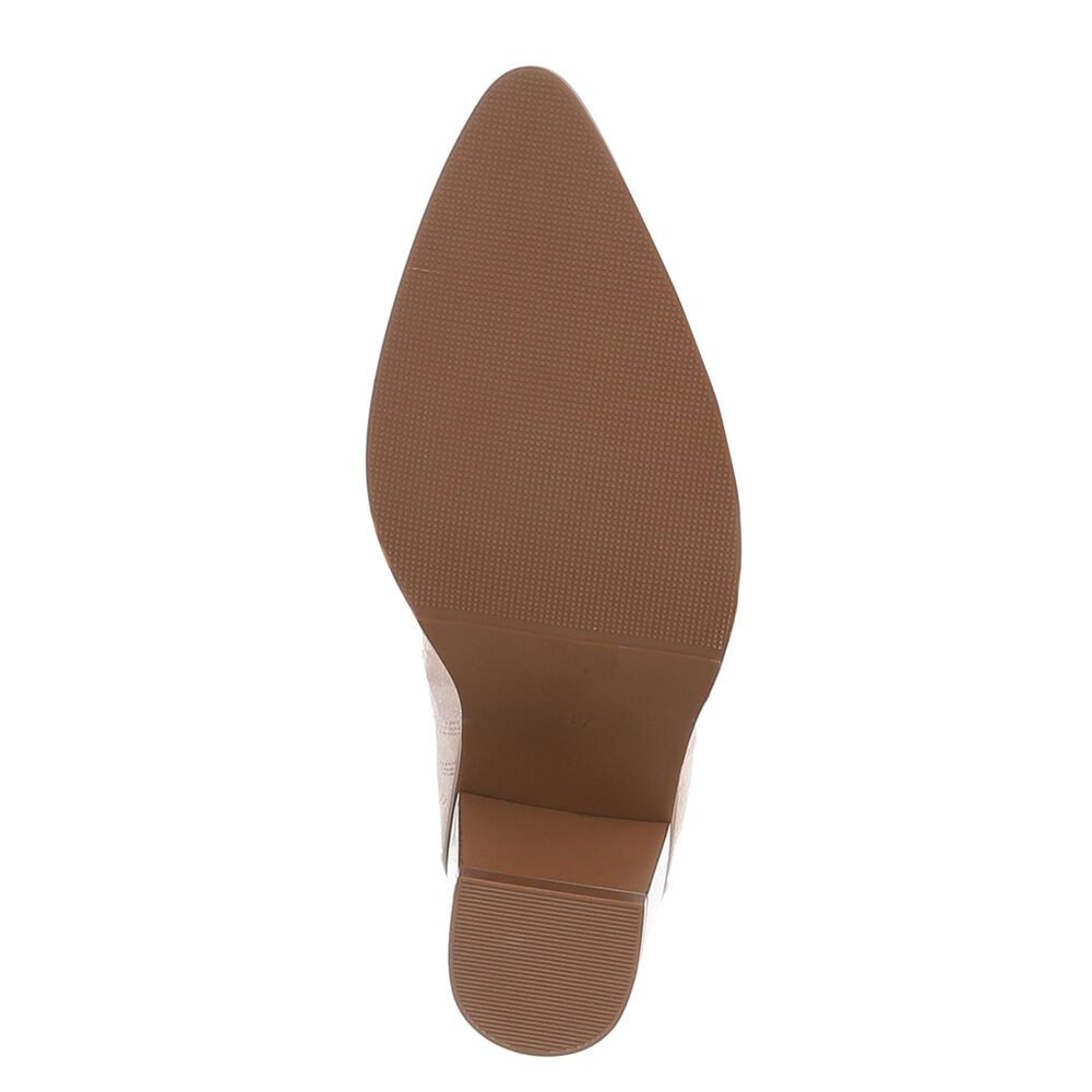 Ital-Design Damen Westernstiefel mit Blockabsatz und Stickerei Westernstiefel (92157781) Blockabsatz Stiefel in Beige