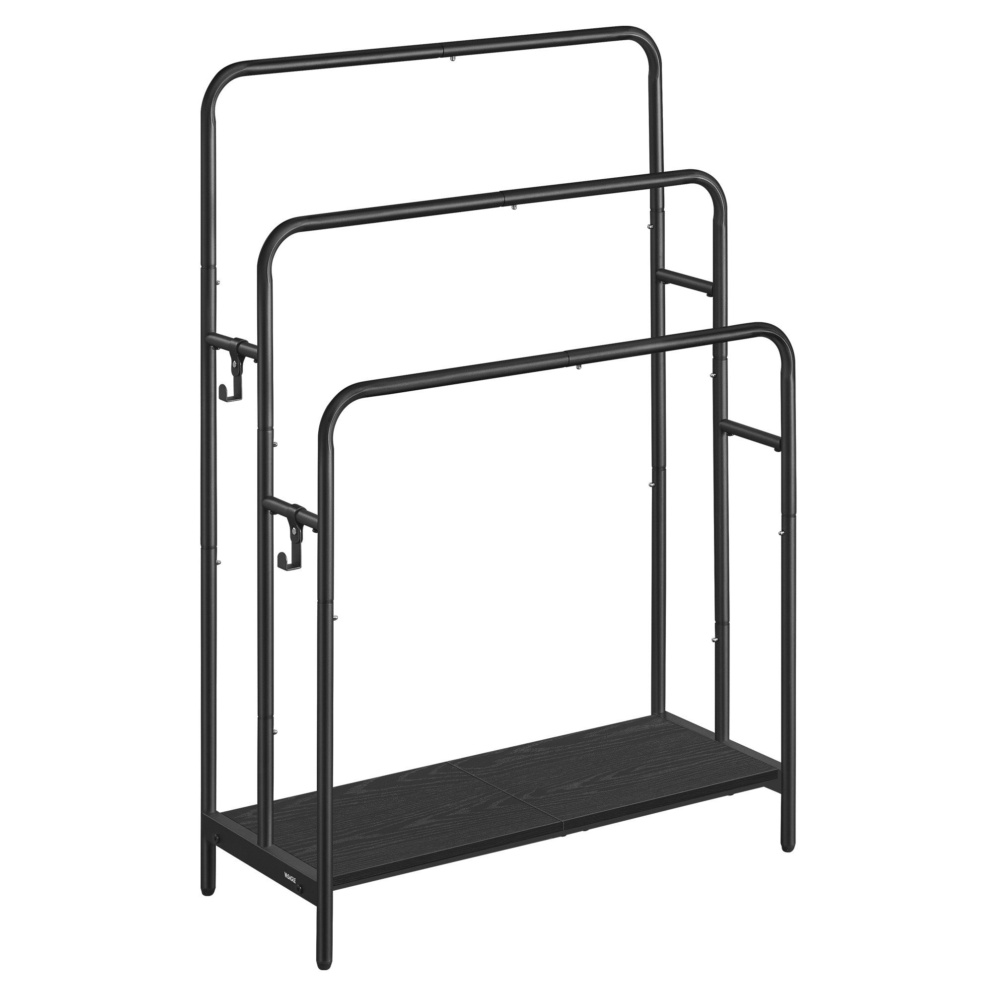 VASAGLE Handtuchleiter Handtuchhalter Handtuchständer, 3 Stangen, 2 Haken günstig online kaufen