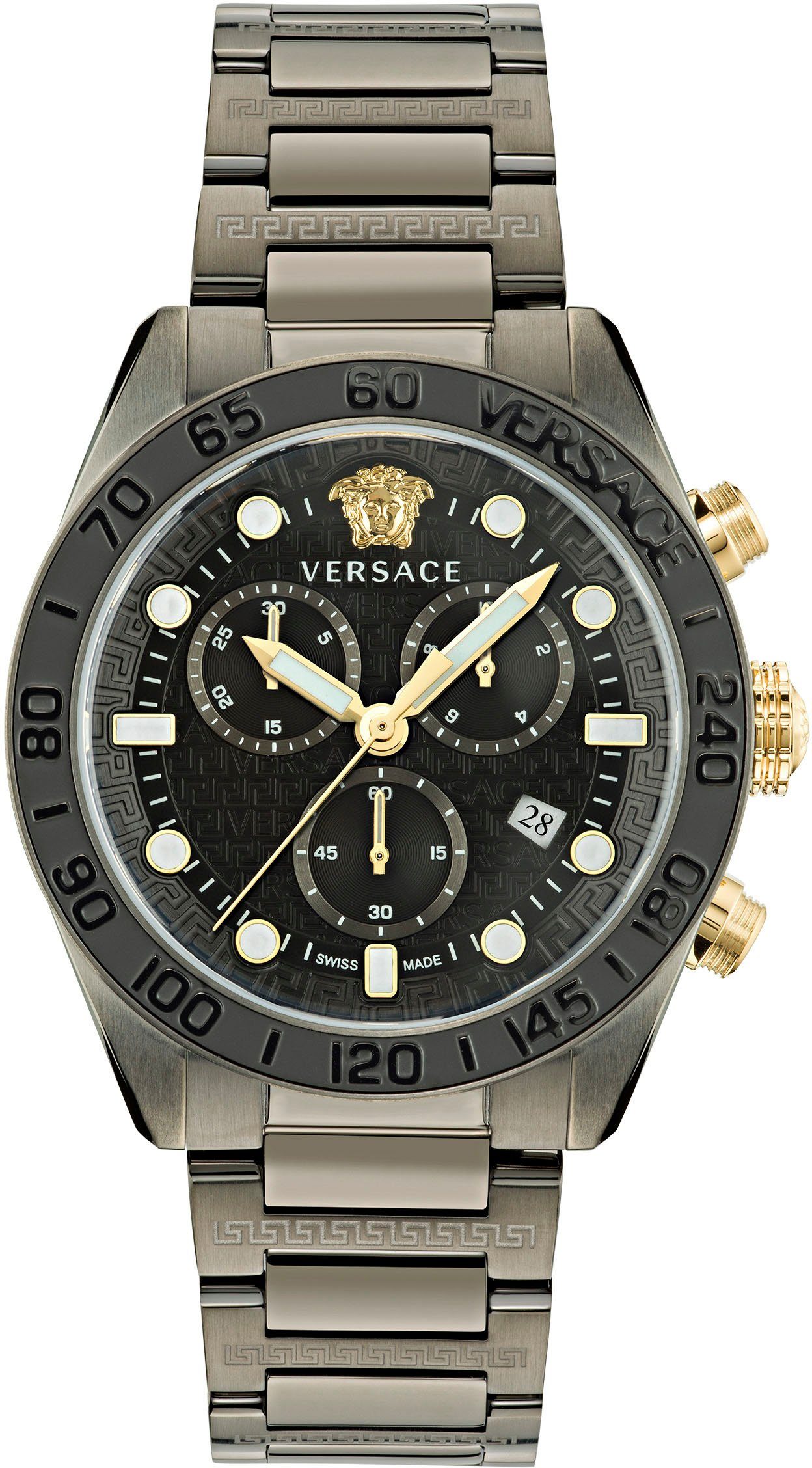 Versace Chronograph GRECA DOME CHRONO, VE6K00623 schwarz | Schweizer Uhren