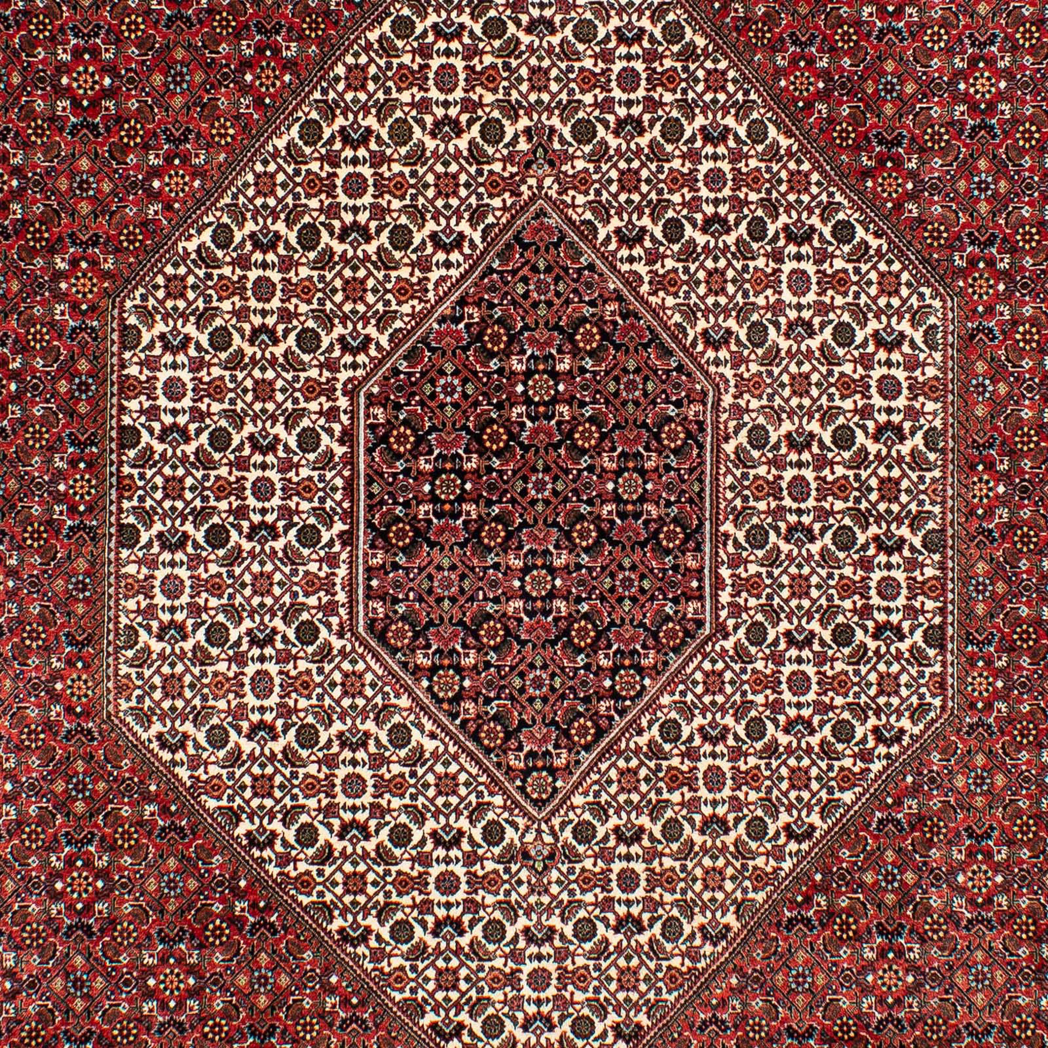 Orientteppich Perser - Bidjar - dunkelrot, mm, Einzelstück cm Höhe: 317 morgenland, mit Zertifikat - rechteckig, Wohnzimmer, 15 Handgeknüpft, x 201