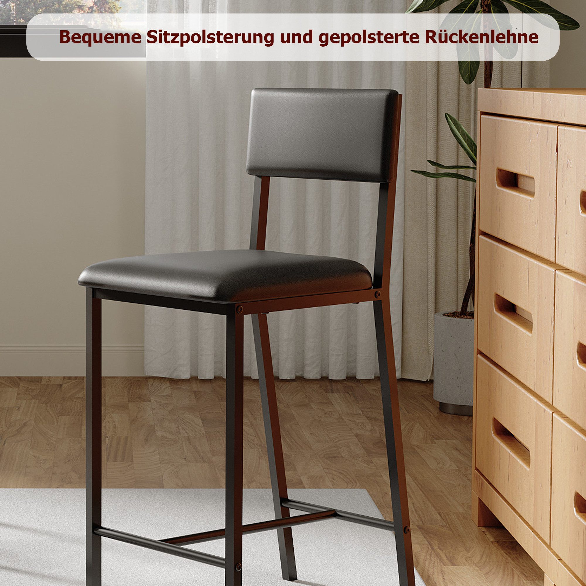 GarveeMore Essgruppe Esstisch-Set für 2, Bartisch mit 3 Ablagen Esstisch mi günstig online kaufen