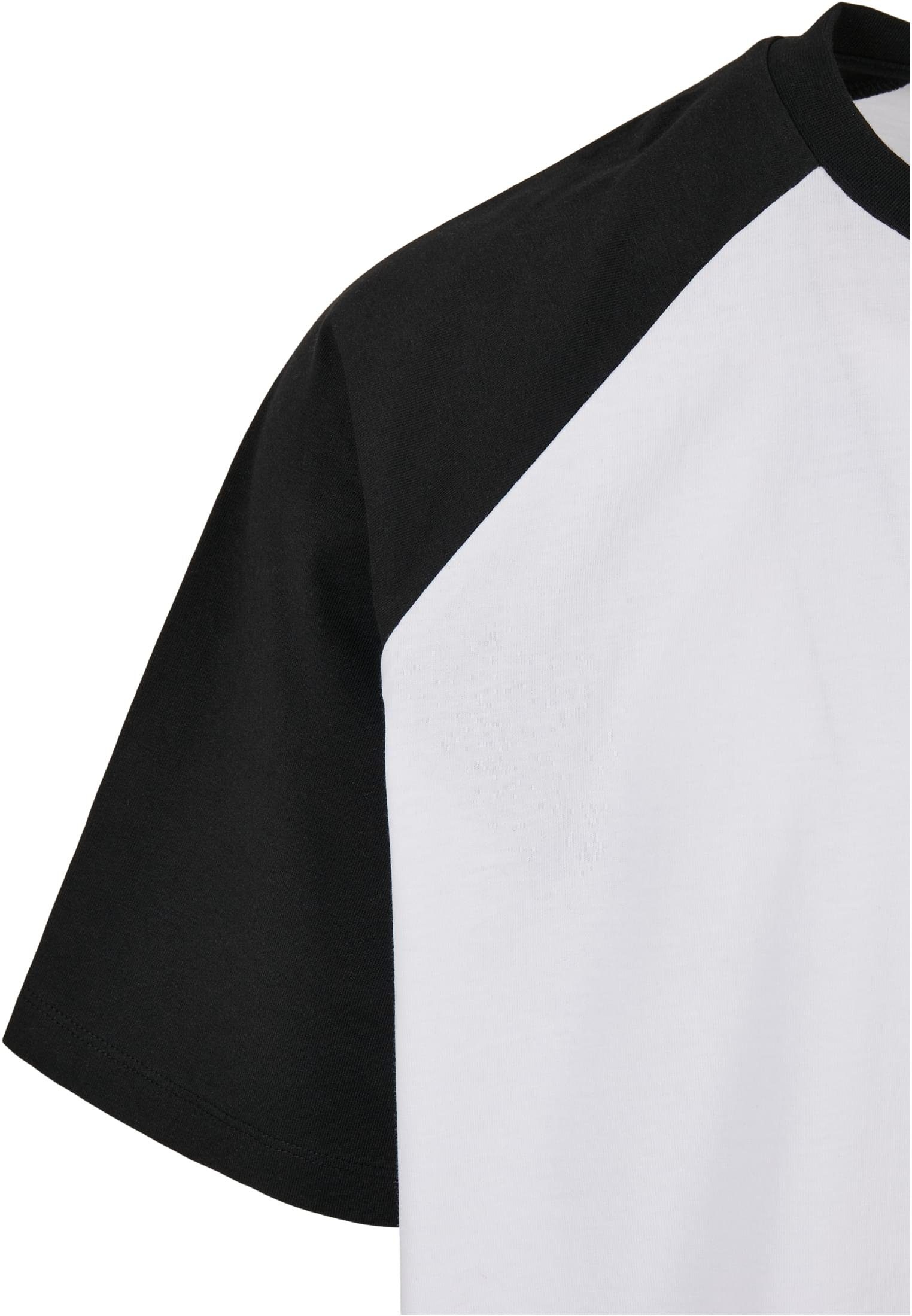 URBAN CLASSICS Kurzarmshirt Oversized Herren Raglan Organic Tee (1-tlg) white/black