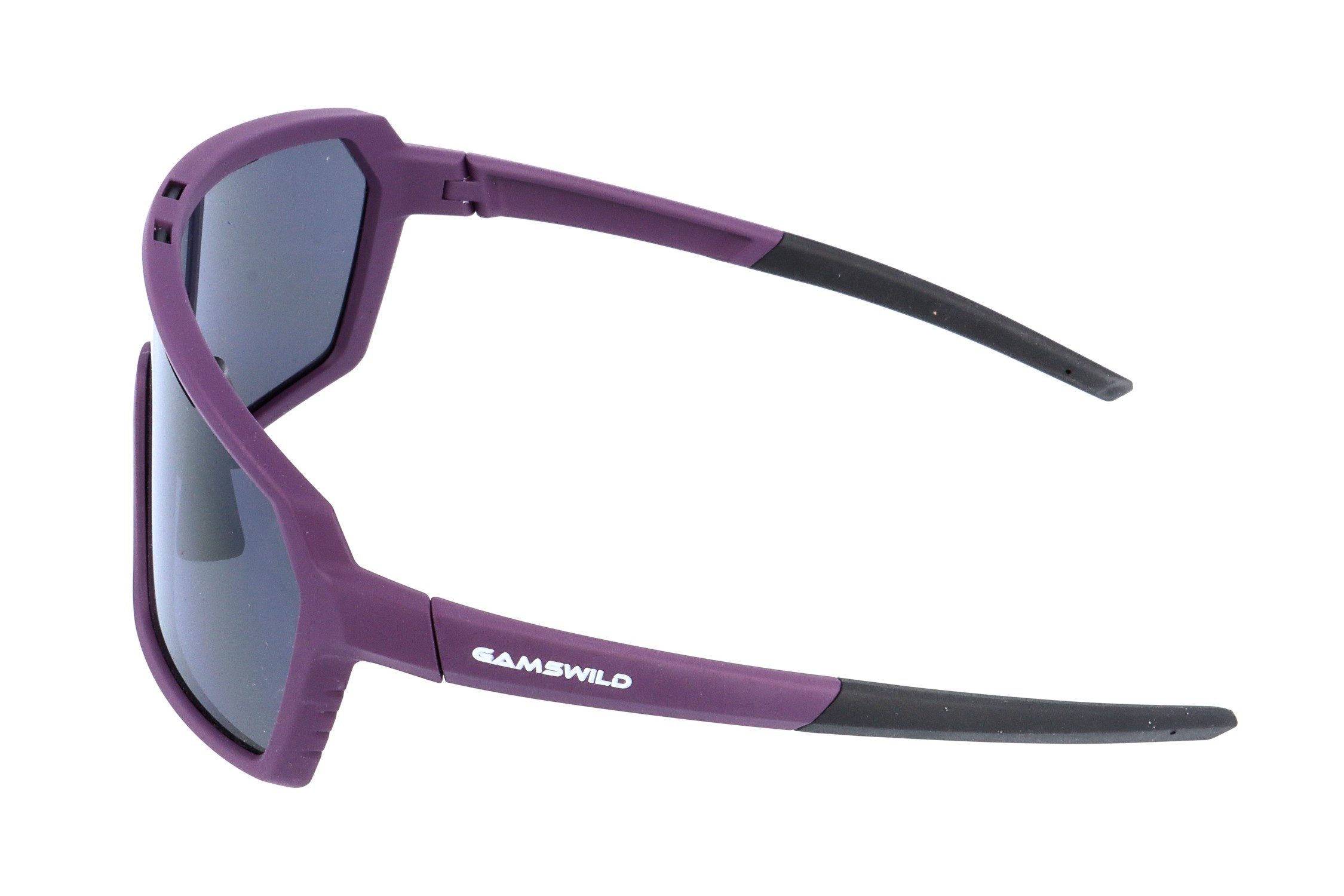 Gamswild Sonnenbrille UV400 Sonnenbrille Skibrille Fahrradbrille TR90 tolles Design Damen Herren Unisex, Modell WS2244 in, orange, dunkelgrün, dunkellila