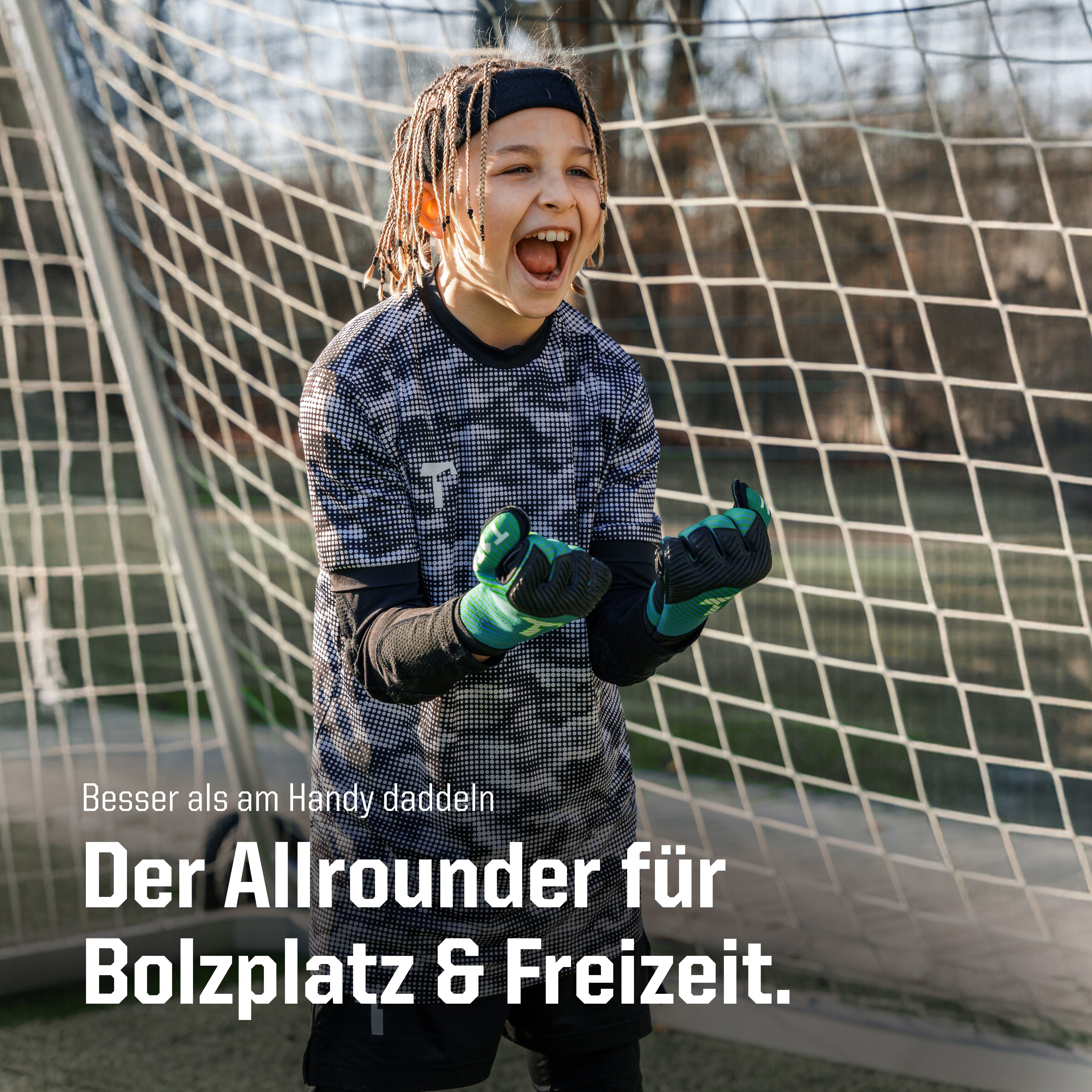 T1TAN Torwarthandschuhe Kinder, AROX 1.0 Green, Größe 3-8