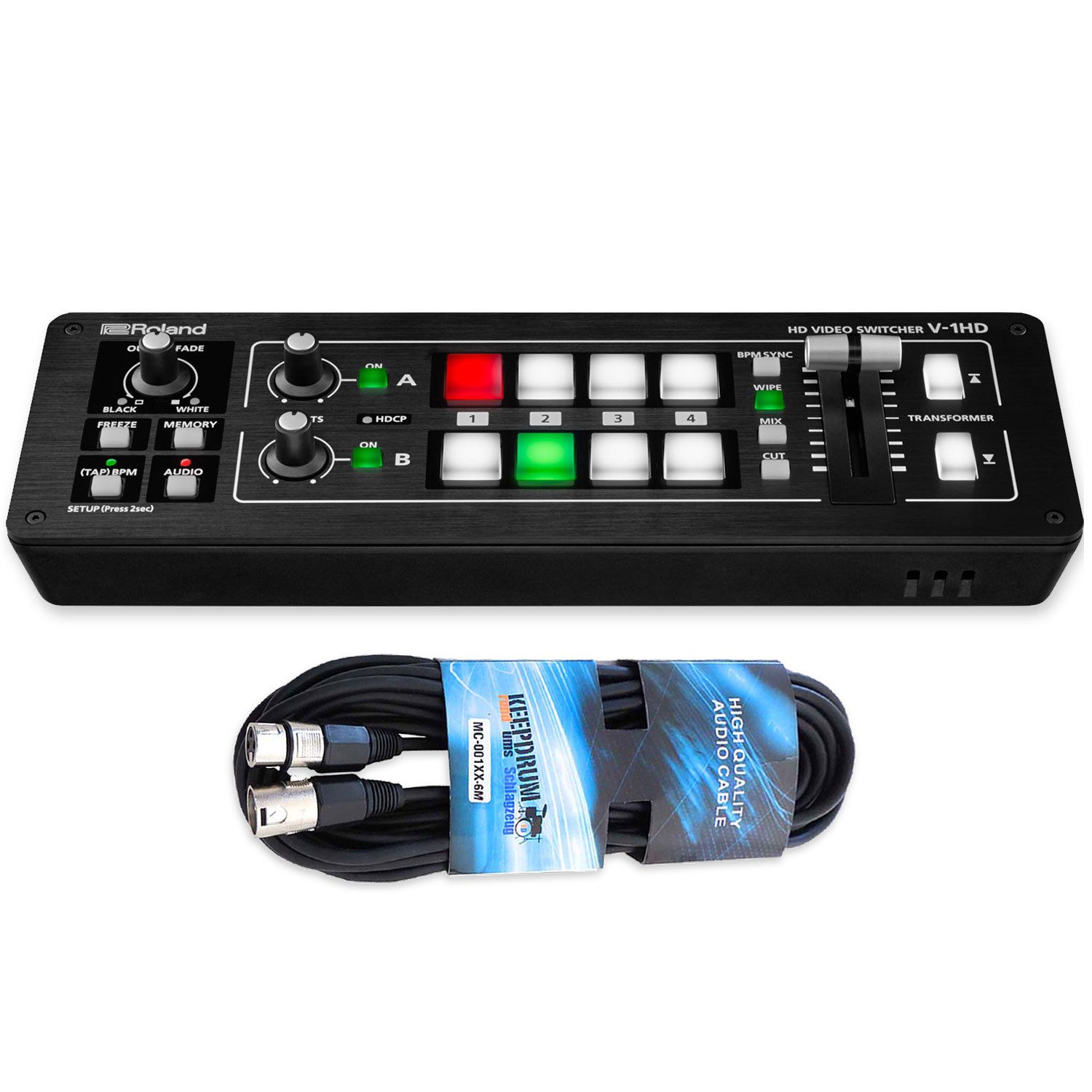 Roland Audio Roland Video Switcher V-1HD+ HD Plus mit XLR-Kabel Digitales Aufnahmegerät (Vorteils-Set mit XLR-Kabel)