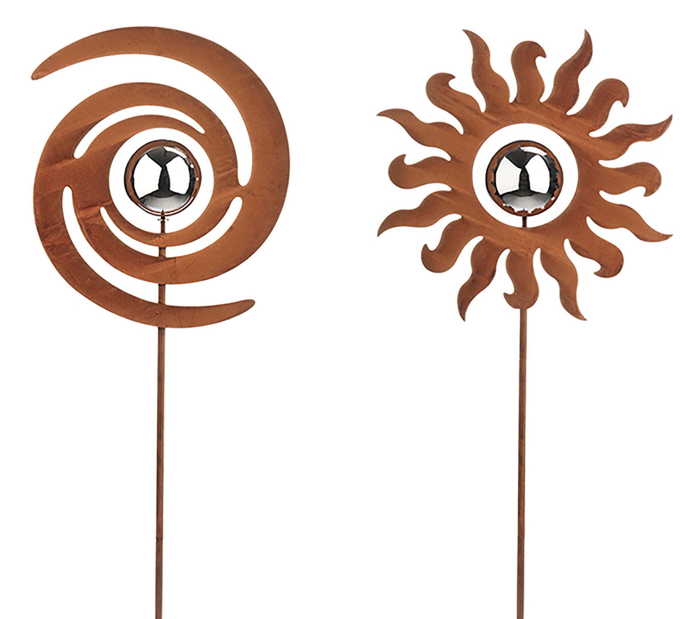 Kobolo Gartenstecker Dekostecker Mix FELIX in Rostoptik - 2-er Set (2 Stück günstig online kaufen